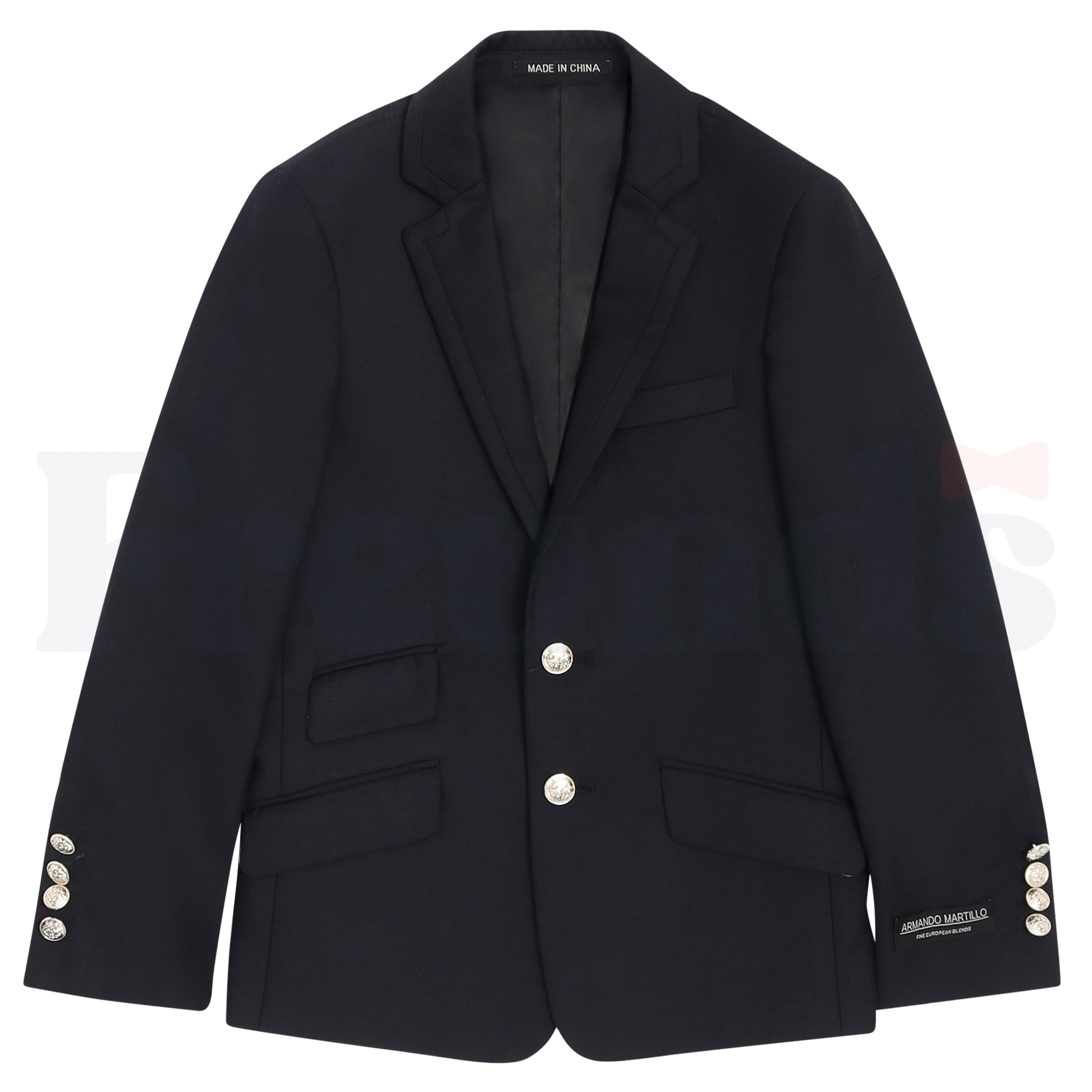 Armando Martillo Boys Slim Fit 4pc Suit - Gold Buttons - 604SL -
