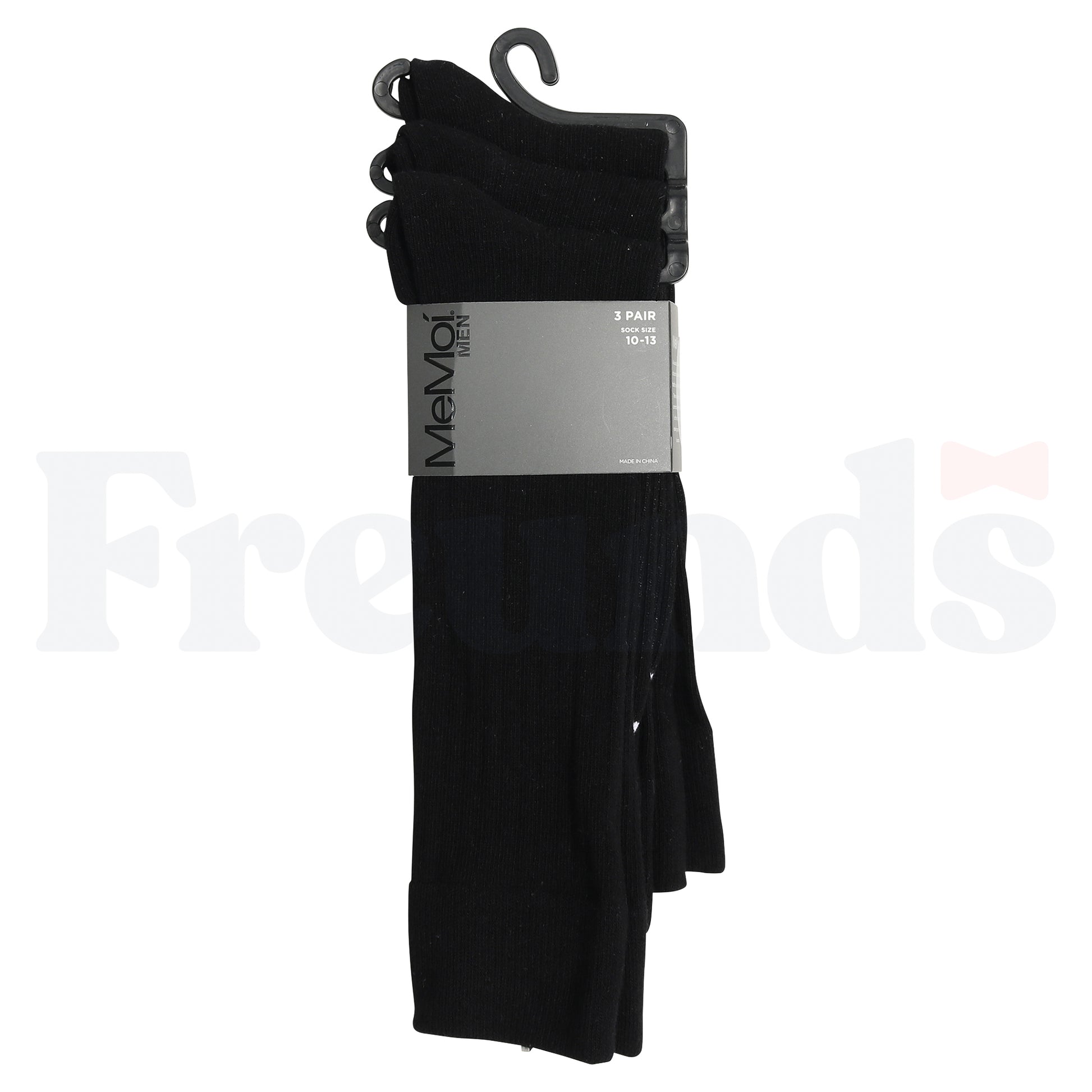 MeMoi Mens Cotton Blend White Sole Socks - 3 Pack - MM-452 -
