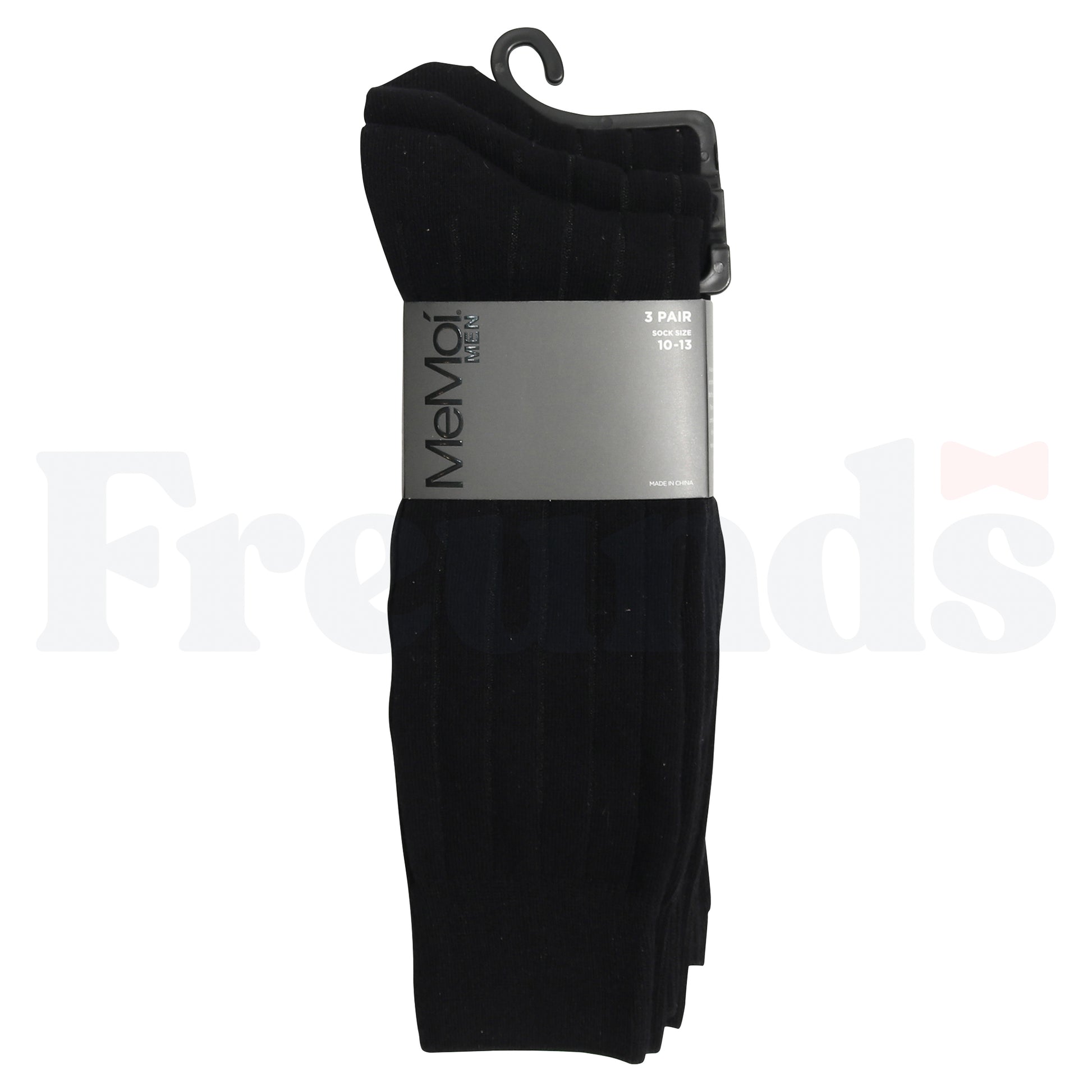 MeMoi Mens Cotton Blend Ribbed Socks - 3 Pack - MM-450 -