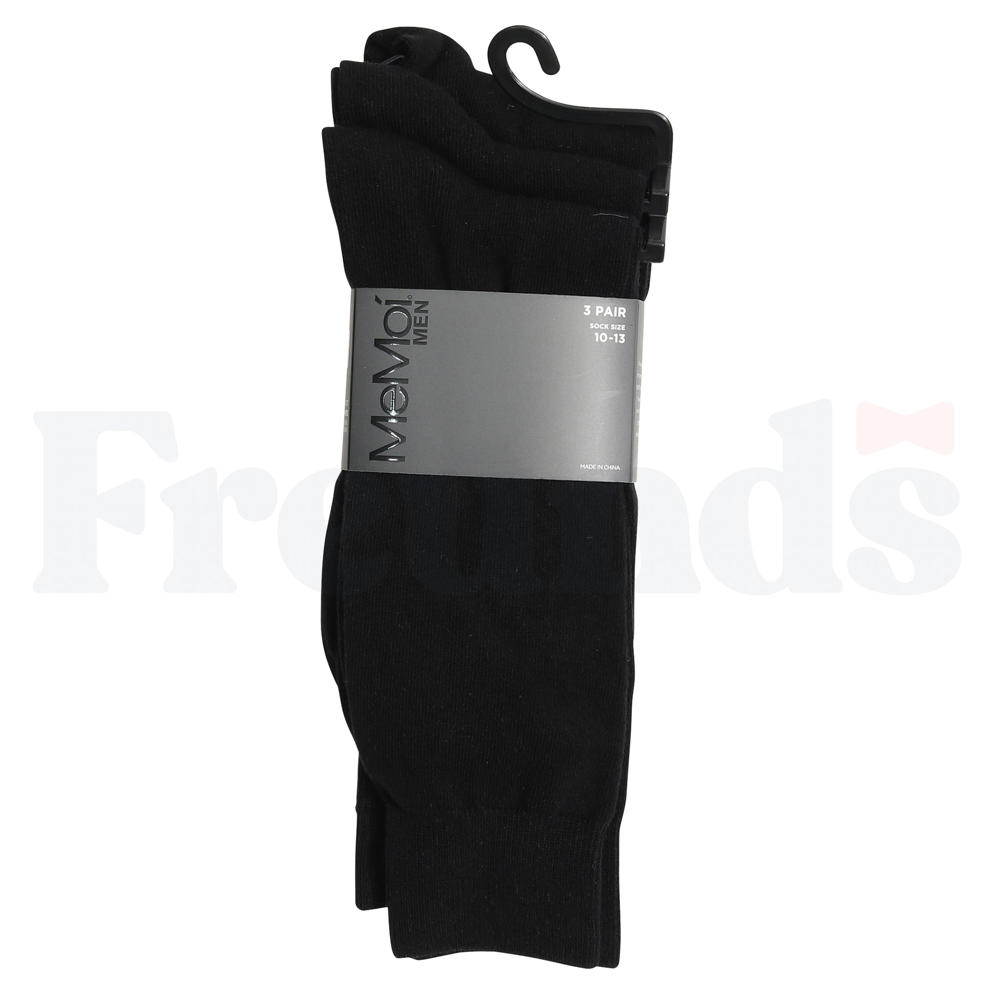 MeMoi Mens Cotton Blend Flat Knit Socks - 3 Pack - MM-451 -