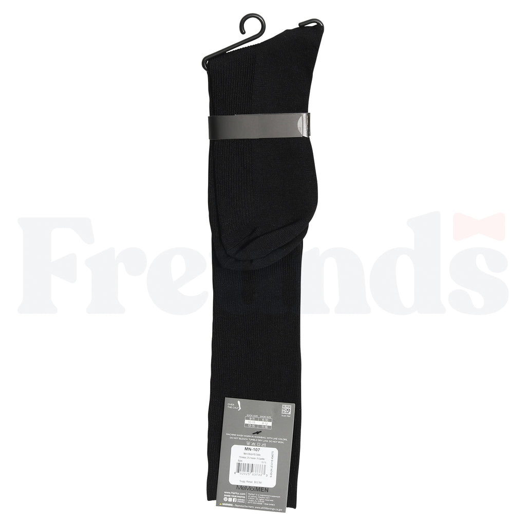 MeMoi Mens Modal Ribbed Long Socks - MN-107 -