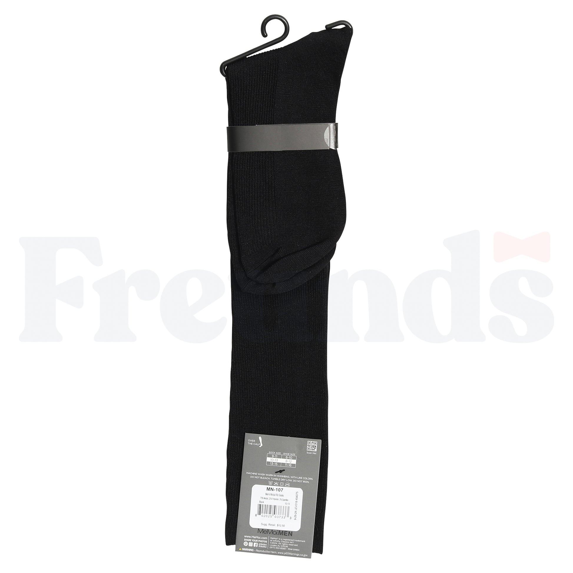 MeMoi Mens Modal Ribbed Long Socks - MN-107 -
