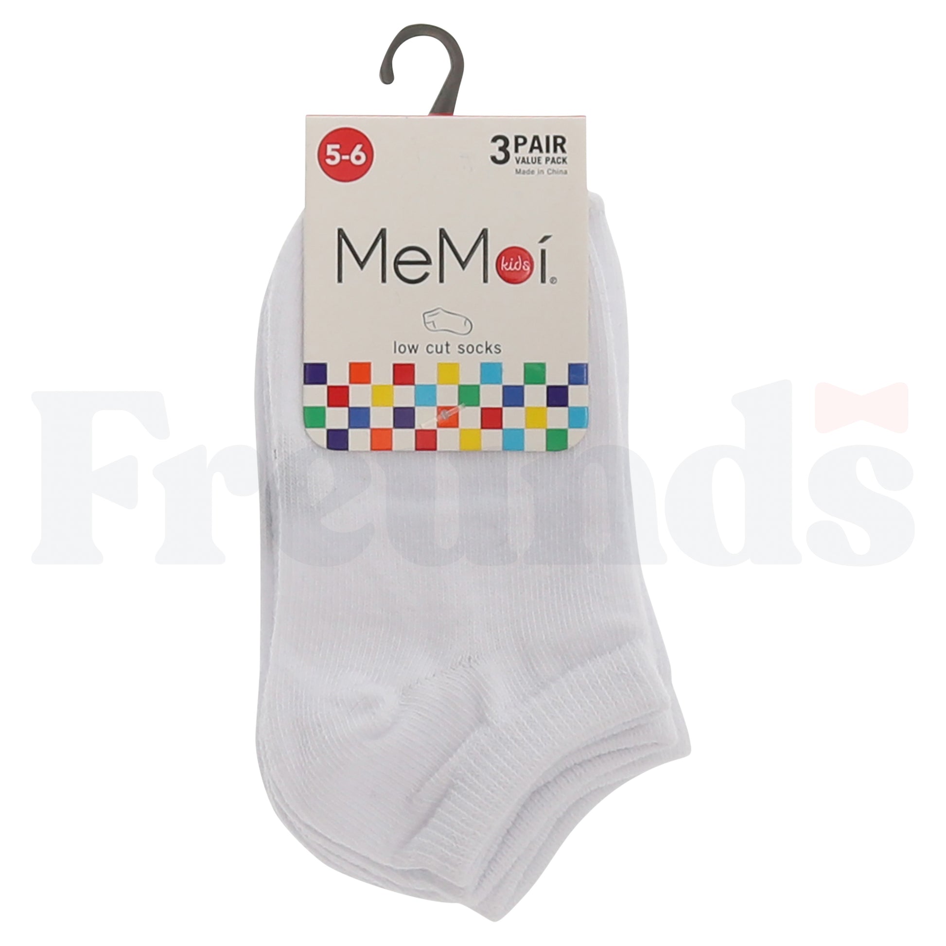 Memoi Cotton Anklets - Low Cut - 3 Pack - MK-555 -