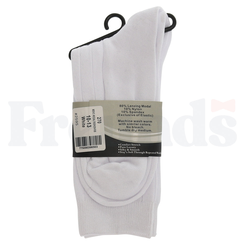 Florence Mens Modal Dress Rib Socks - Medium Weight - 270 -
