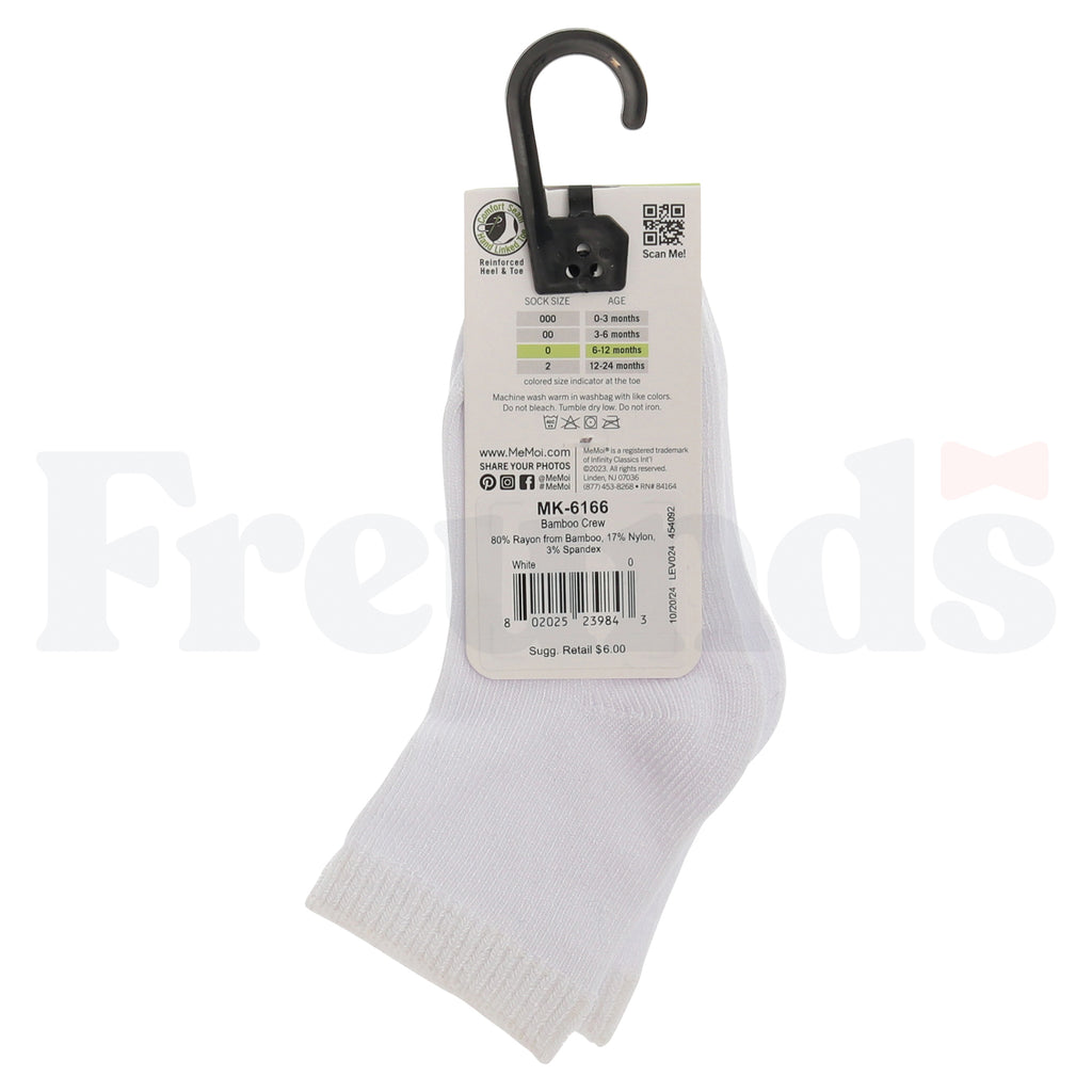 MeMoi Bamboo Crew Socks - MK-6166 -