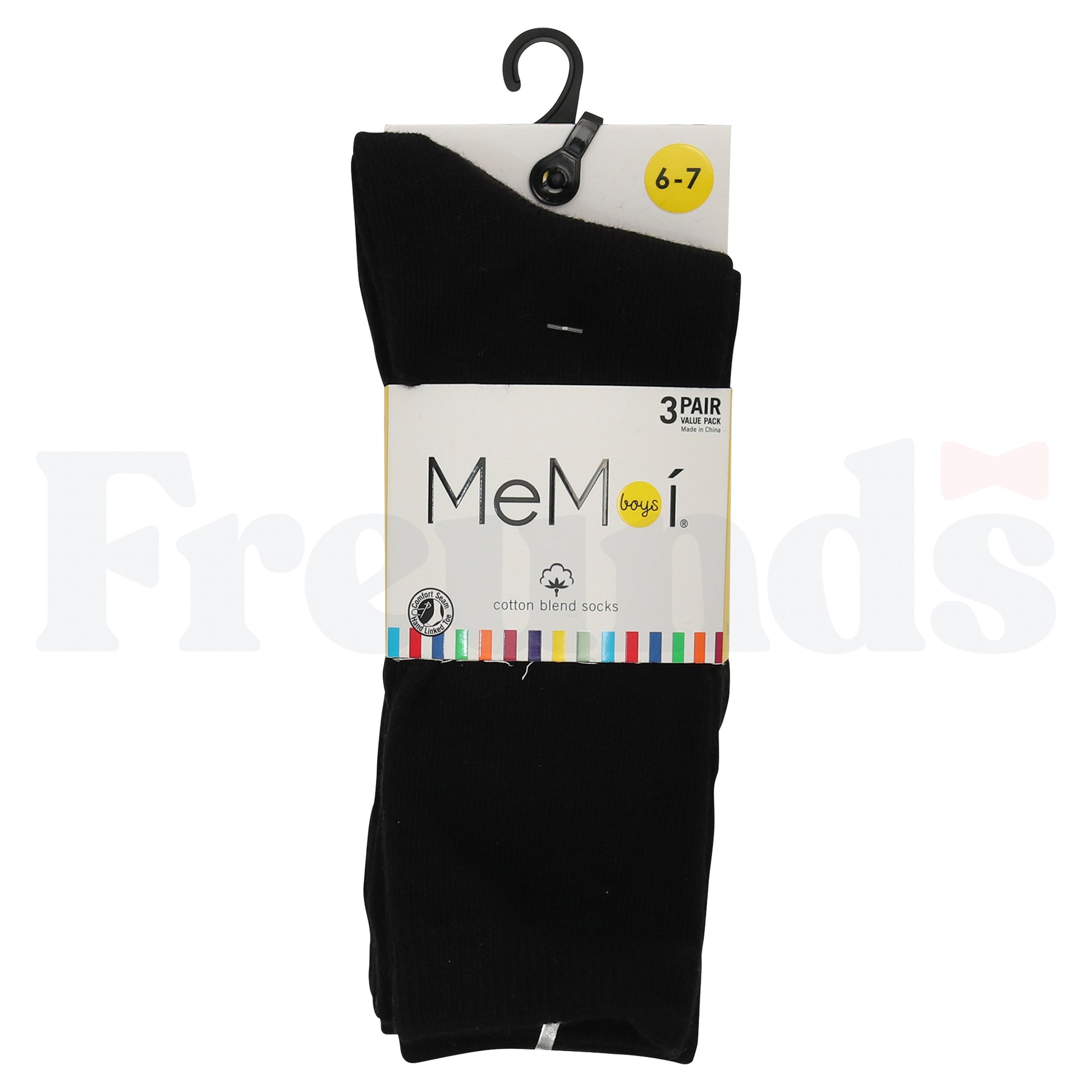 MeMoi Boys Cotton Blend Ribbed Socks - 3 Pack - MK-10950 -