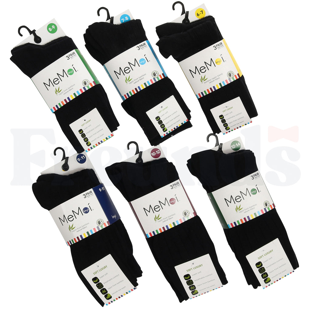 MeMoi Boys Bamboo Ribbed Socks - 3 Pack - MK-10960 -