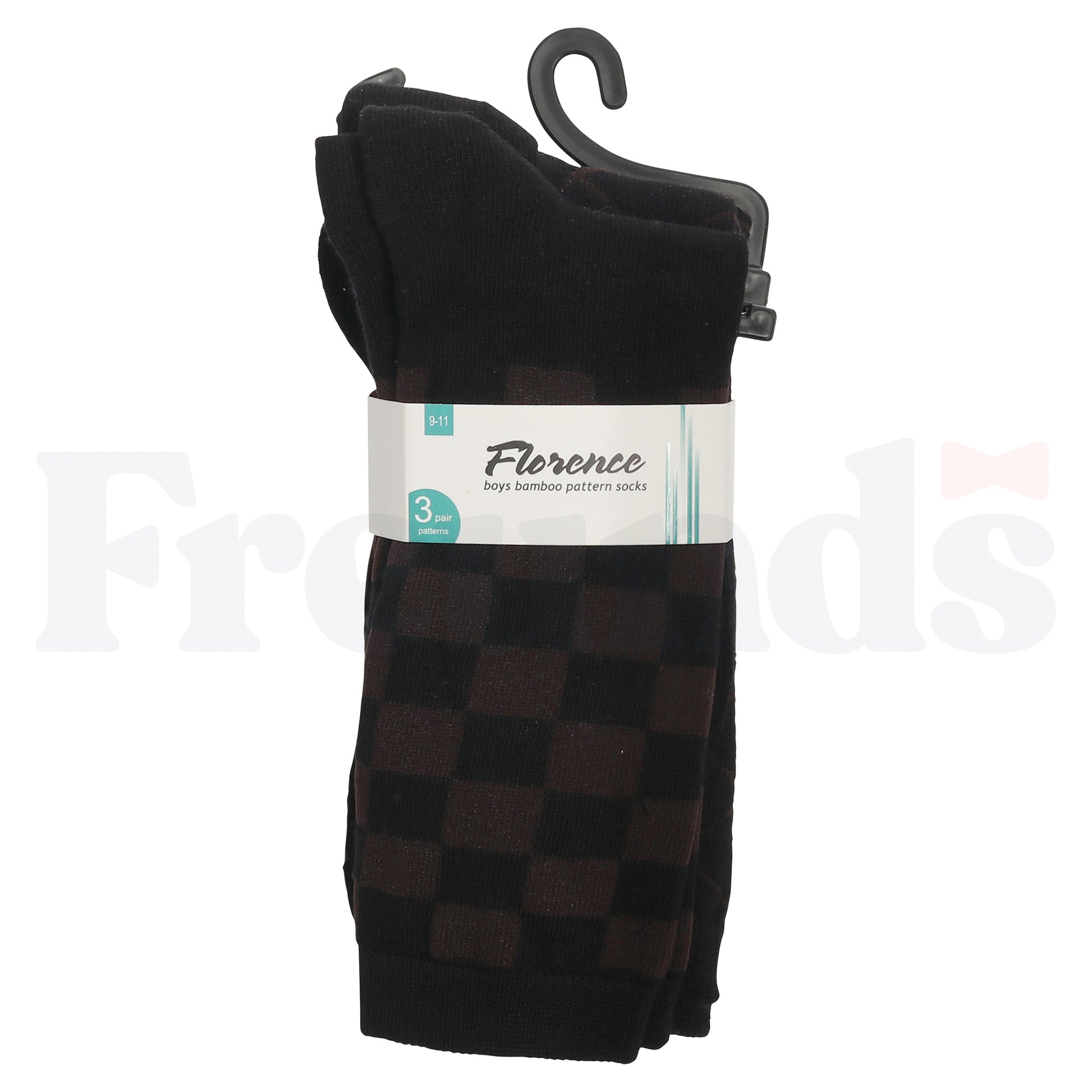 Florence Boys Bamboo Pattern Socks - 3 Pack - 178 -