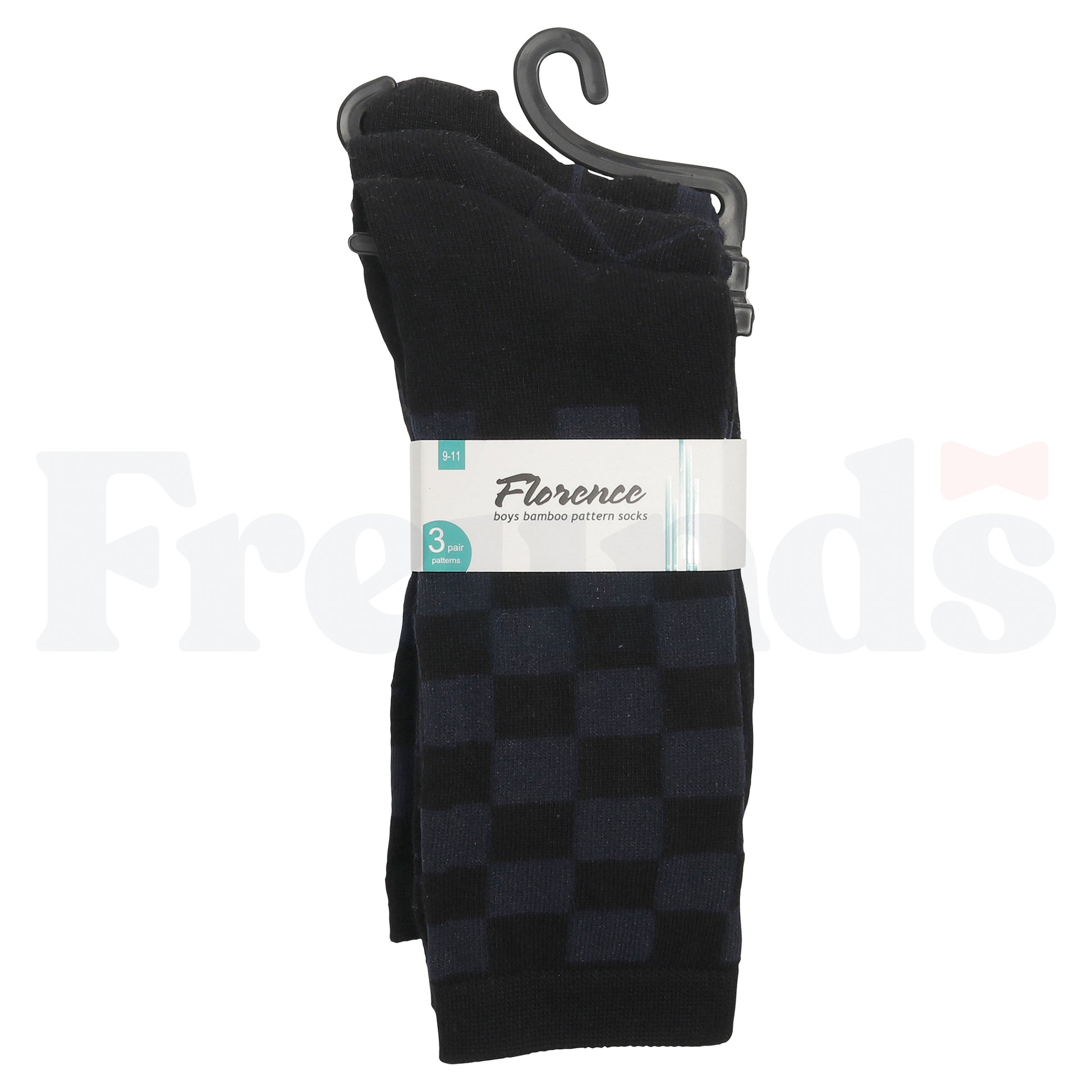 Florence Boys Bamboo Pattern Socks - 3 Pack - 178 -