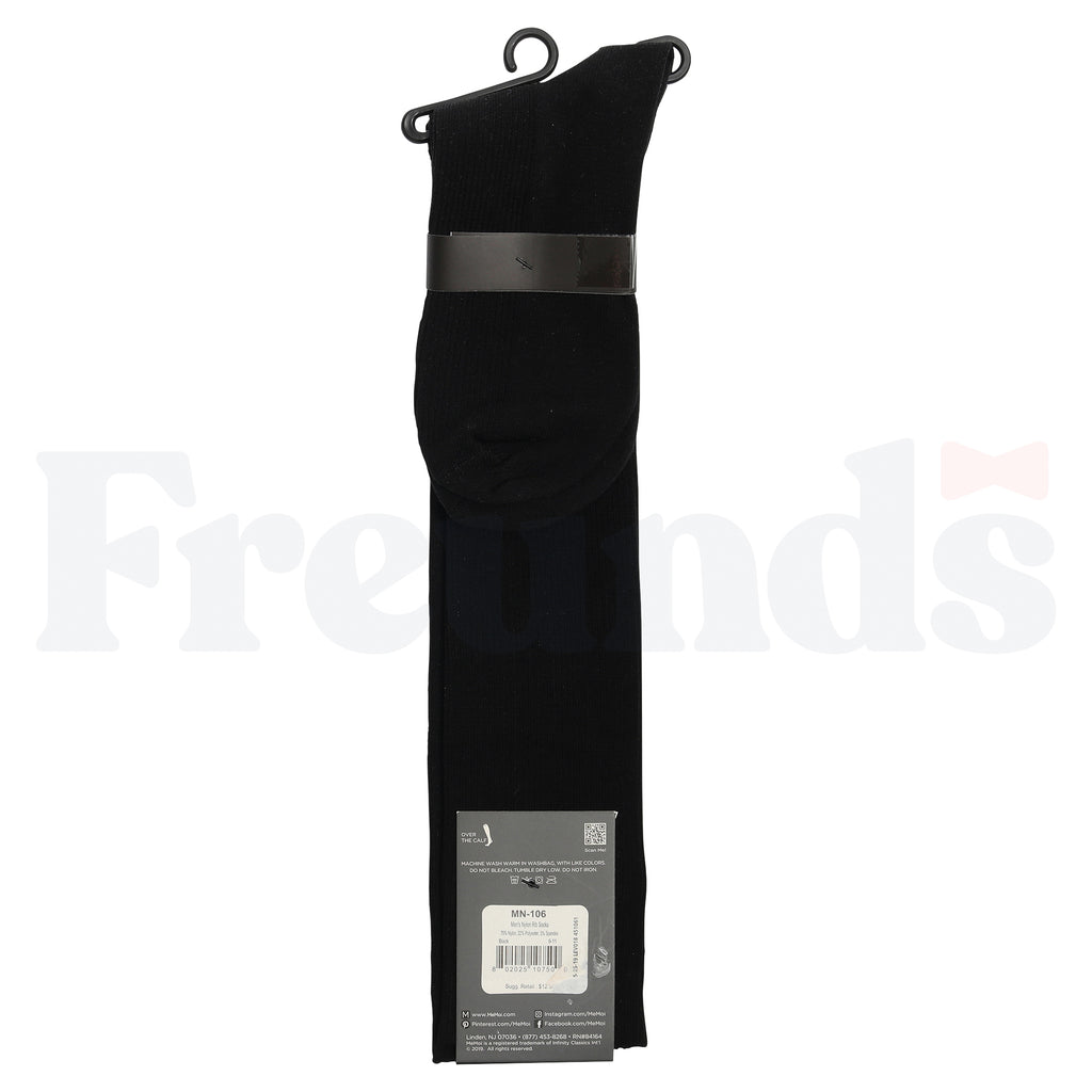 MeMoi Mens Nylon Ribbed Long Socks - MN-106 -
