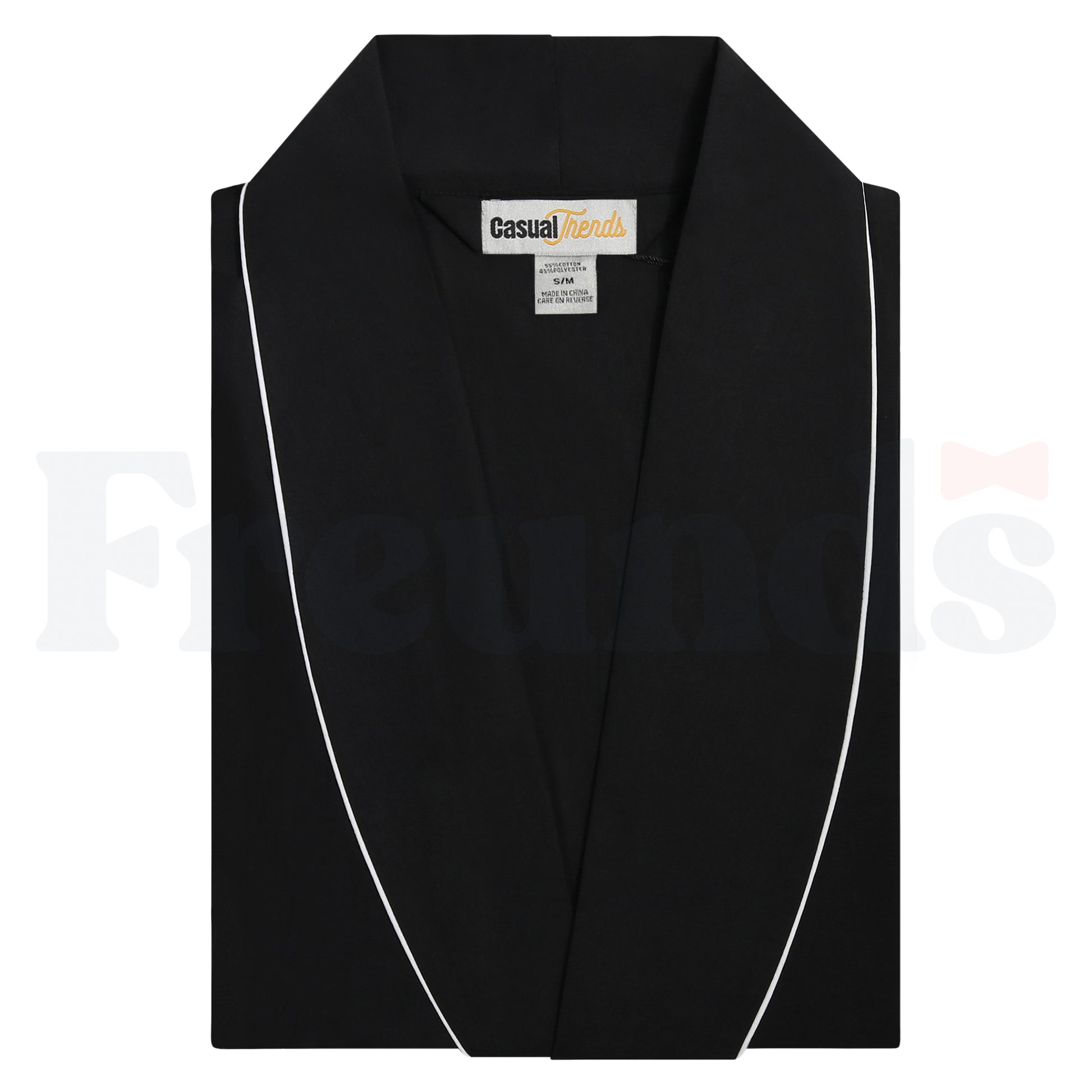 Casual Trends Mens Poly/Cotton Wrap Robe -