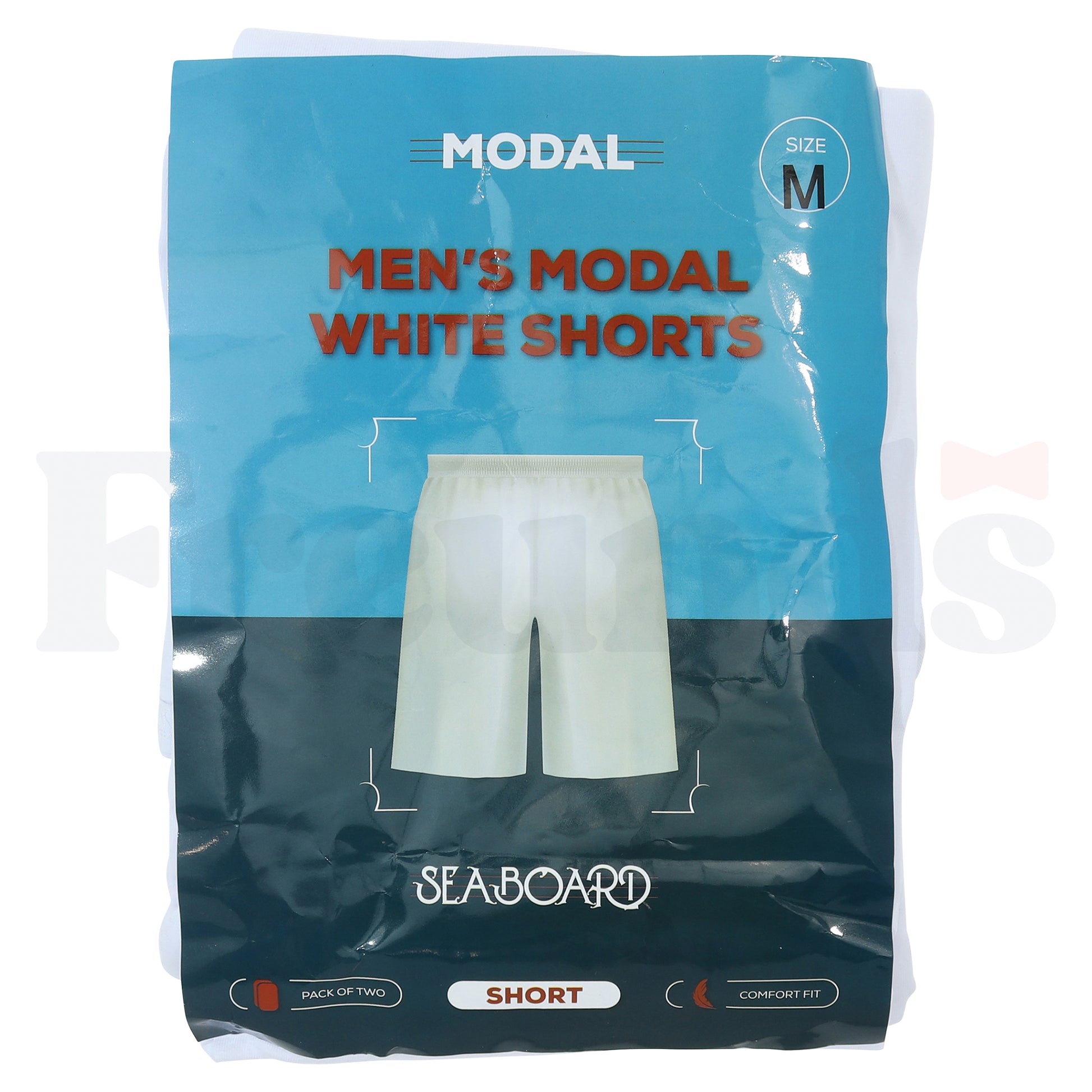 Seaboard Modal Knit Long White Shorts - Chassidish Gatches - 2 Pack -