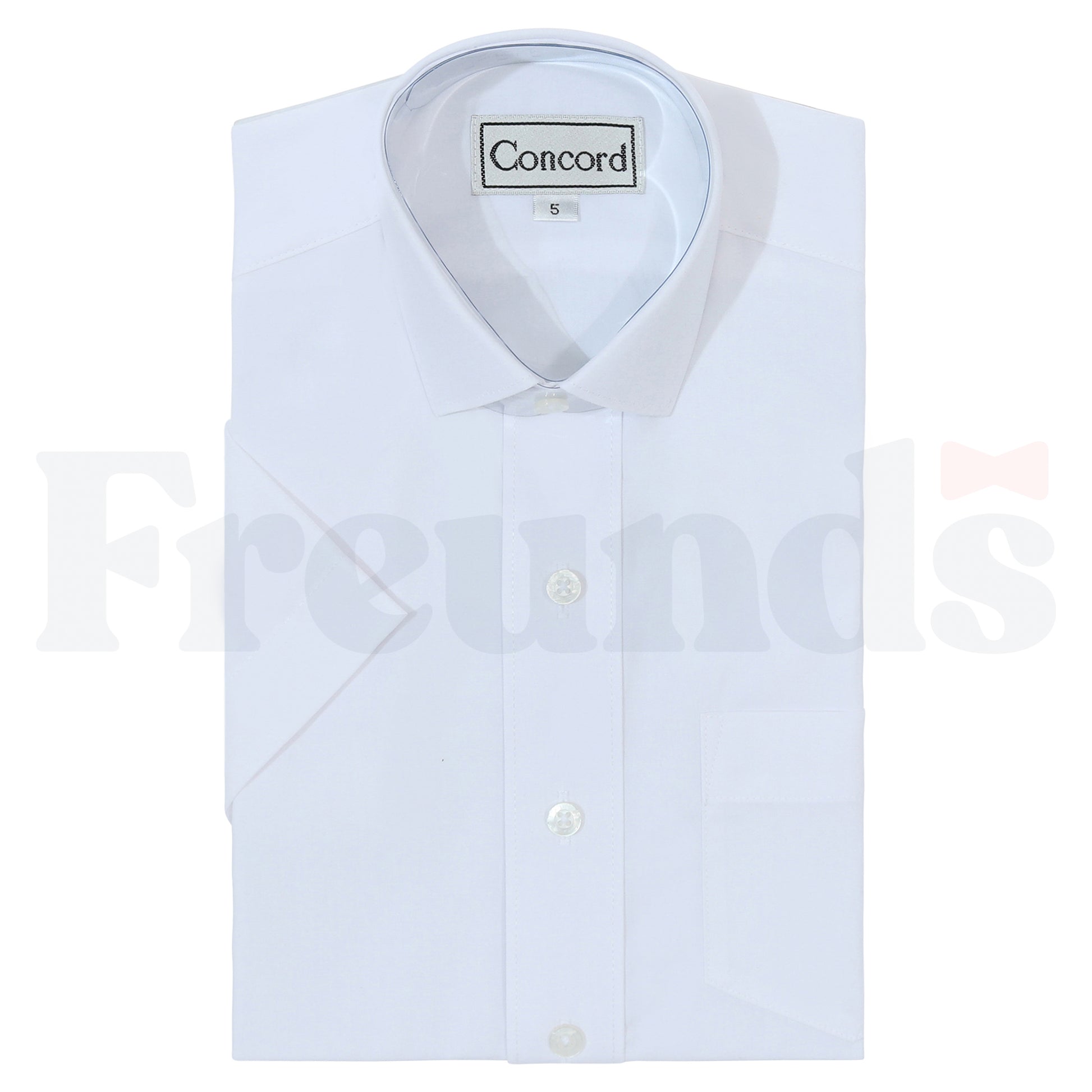 Concord Boys Short Sleeve White Shirt - Wrinkle Free -