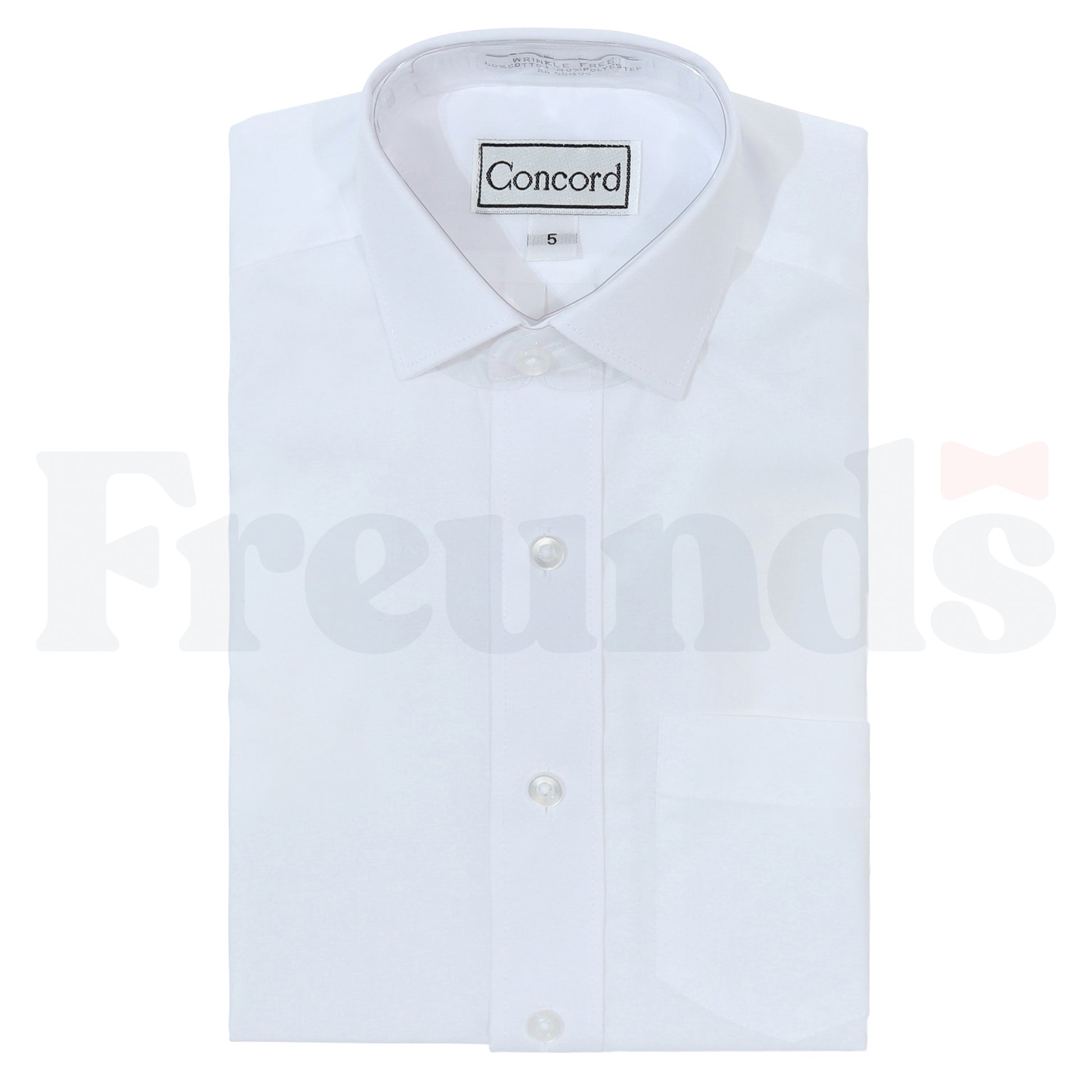 Concord Boys Long Sleeve White Shirt - Wrinkle Free