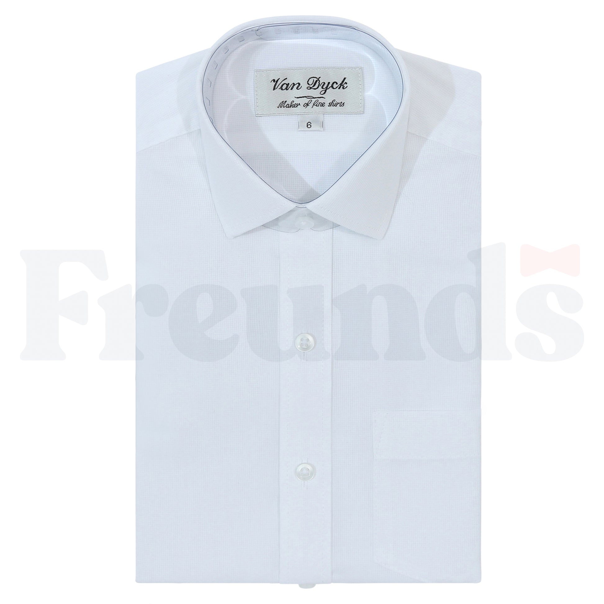 Van Dyck Boys White Shirt - Long Sleeve - Assorted Designs -