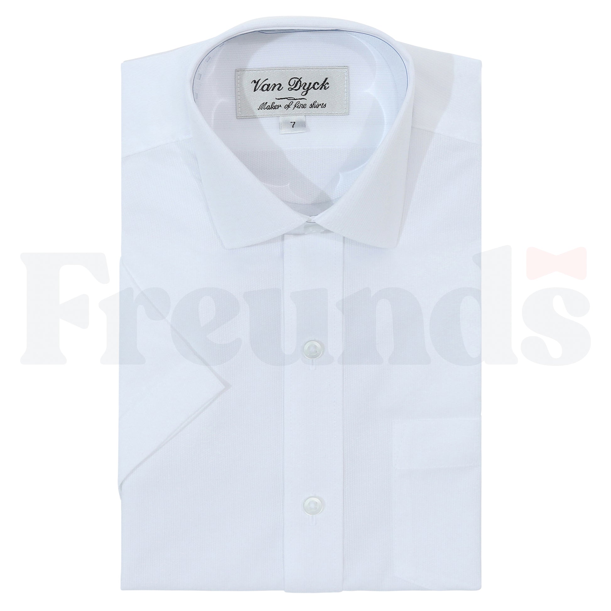 Van Dyck Boys White Shirt - Short Sleeve - Assorted Designs -