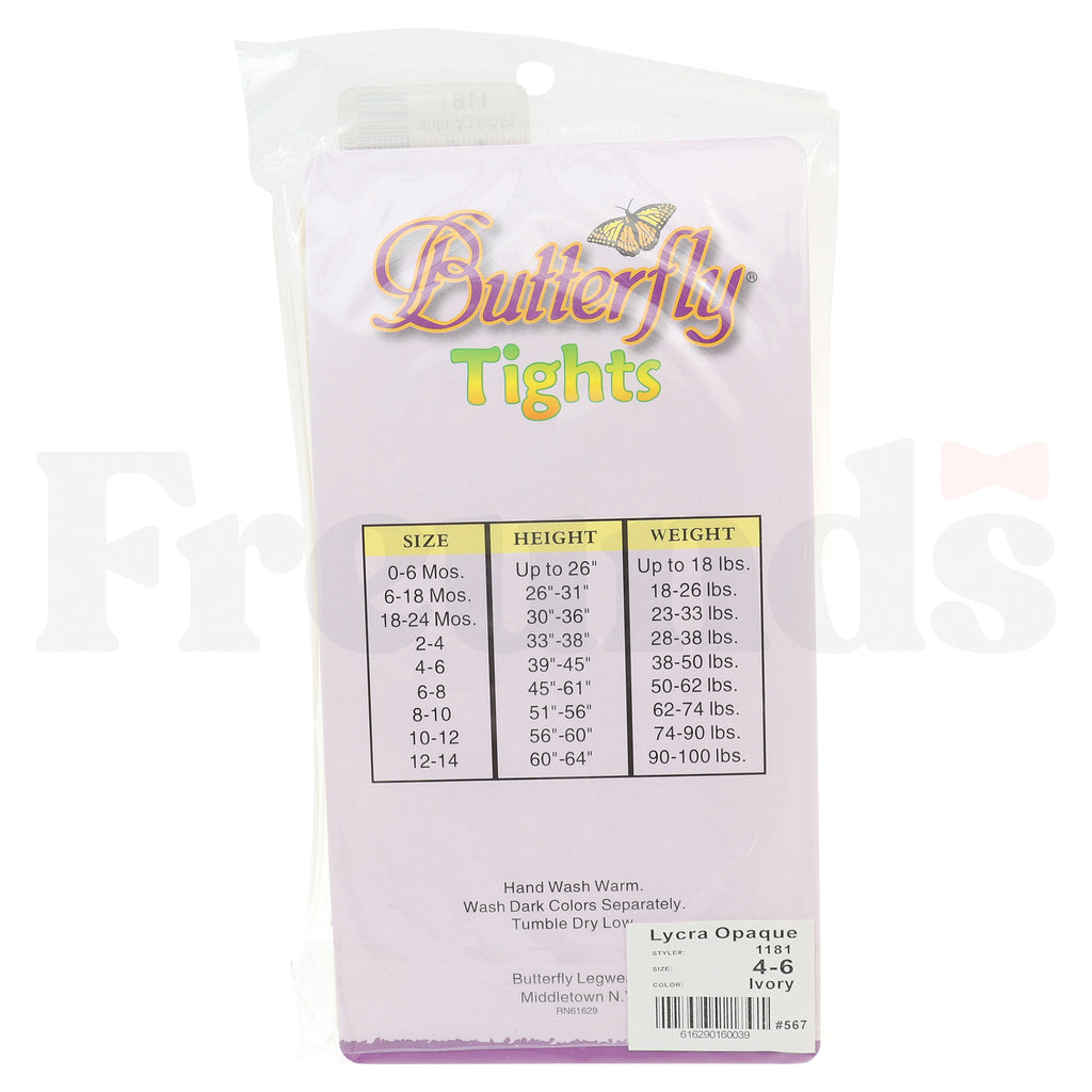 Butterfly Lycra Opaque Tights - 1181 -
