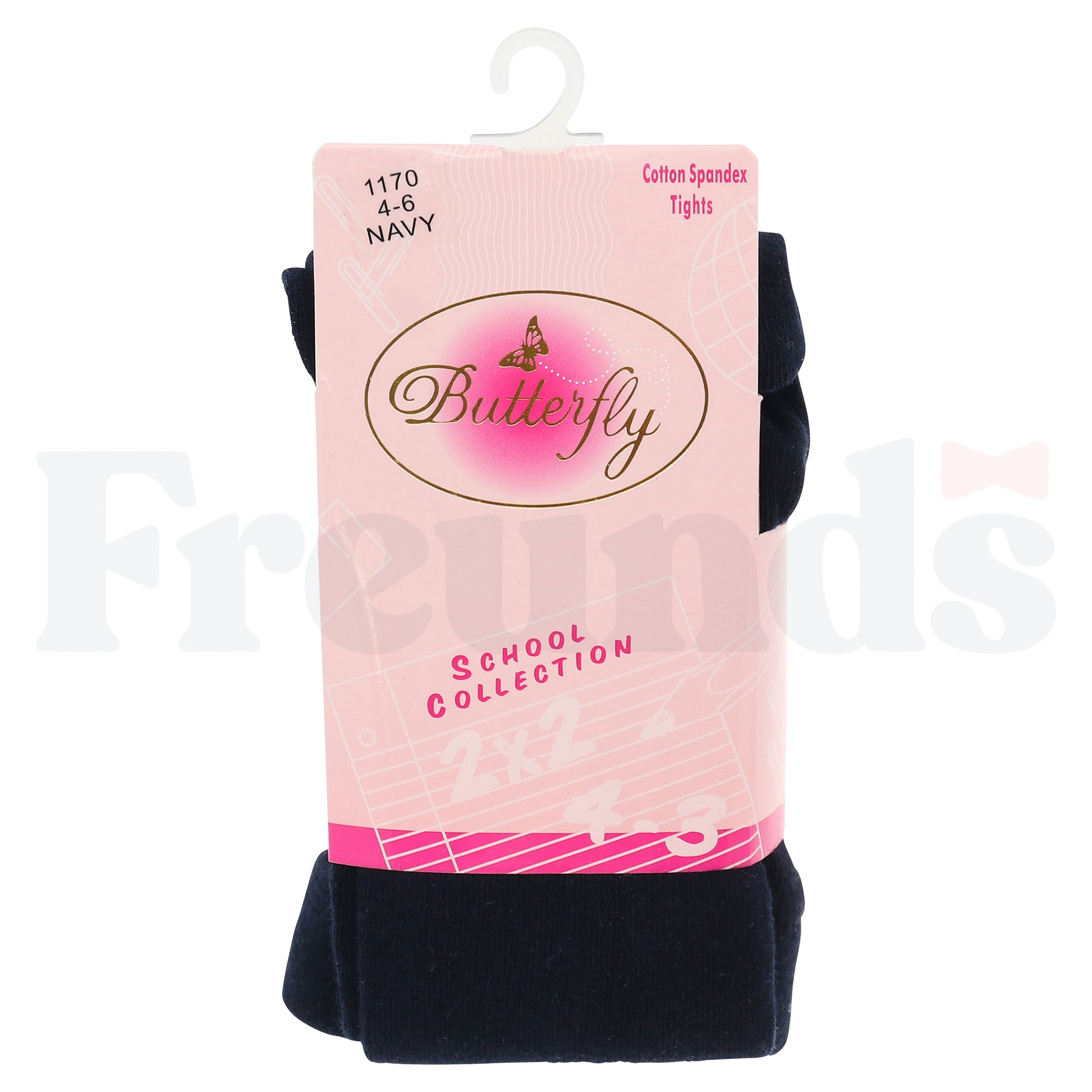 Butterfly Flat Knit Cotton Tights - 1170 -