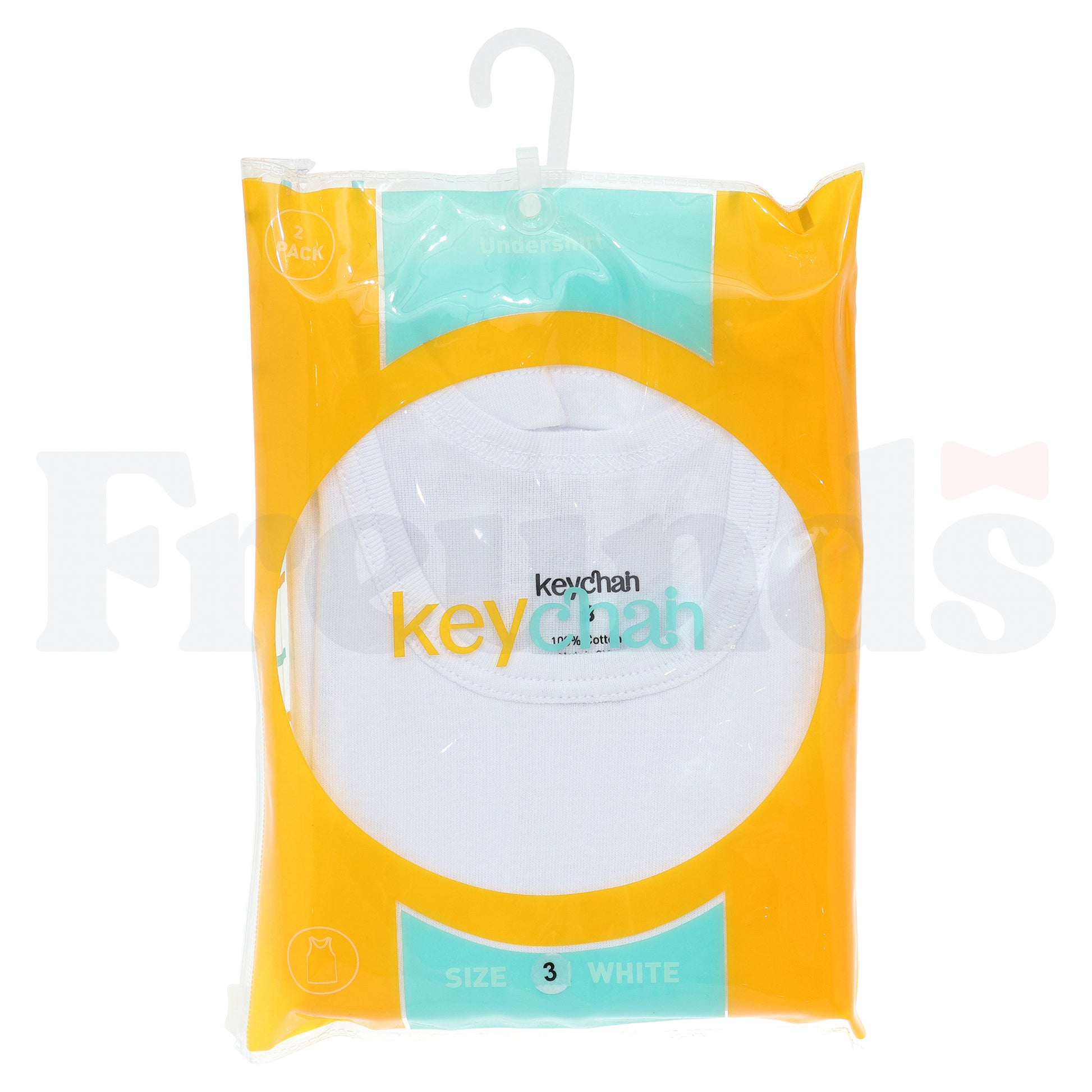 Keychain Boys White Undershirts - 2 Pack -