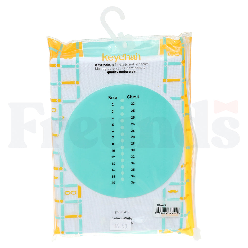 Keychain Boys White Undershirts - 2 Pack -