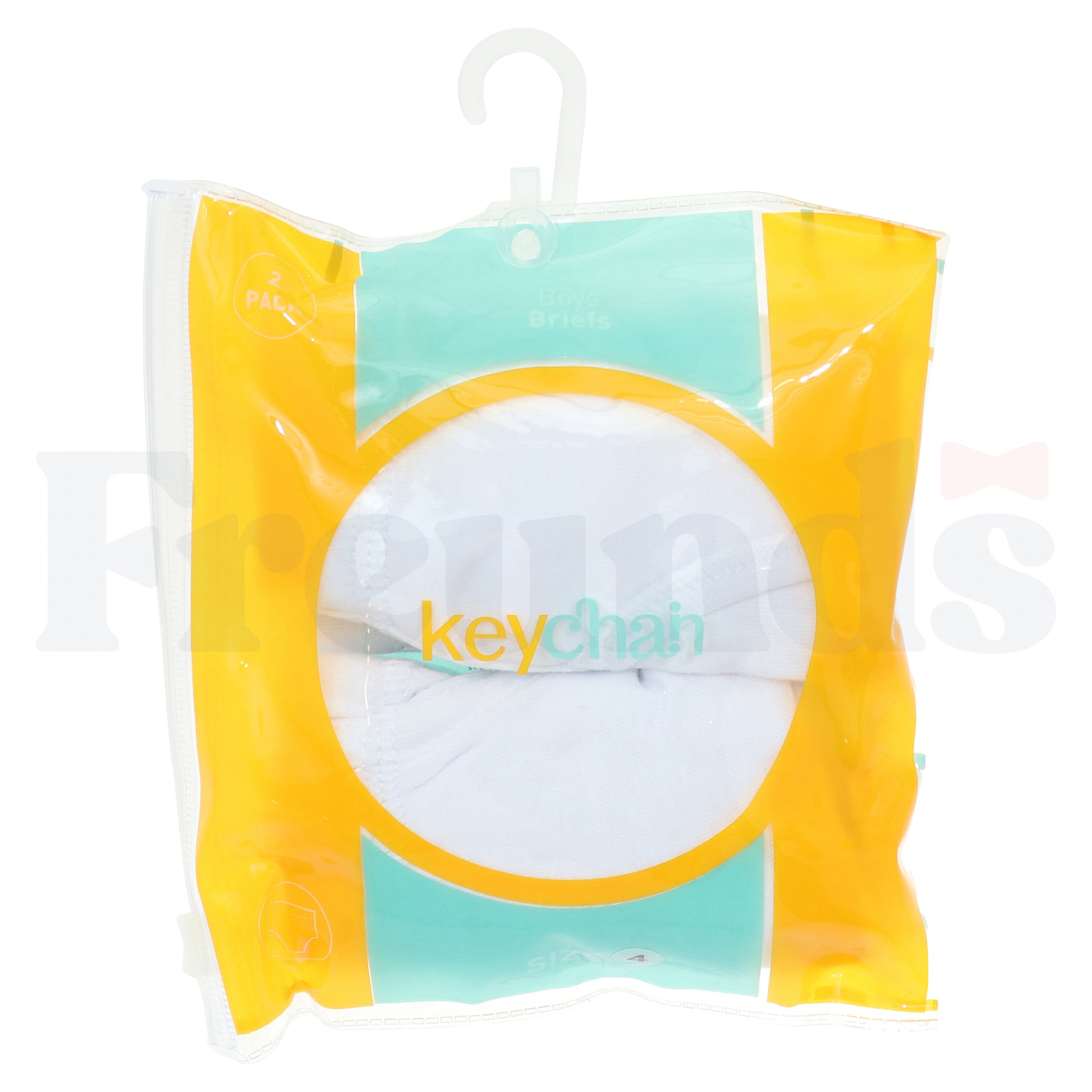 Keychain Boys White Briefs - 2 Pack -