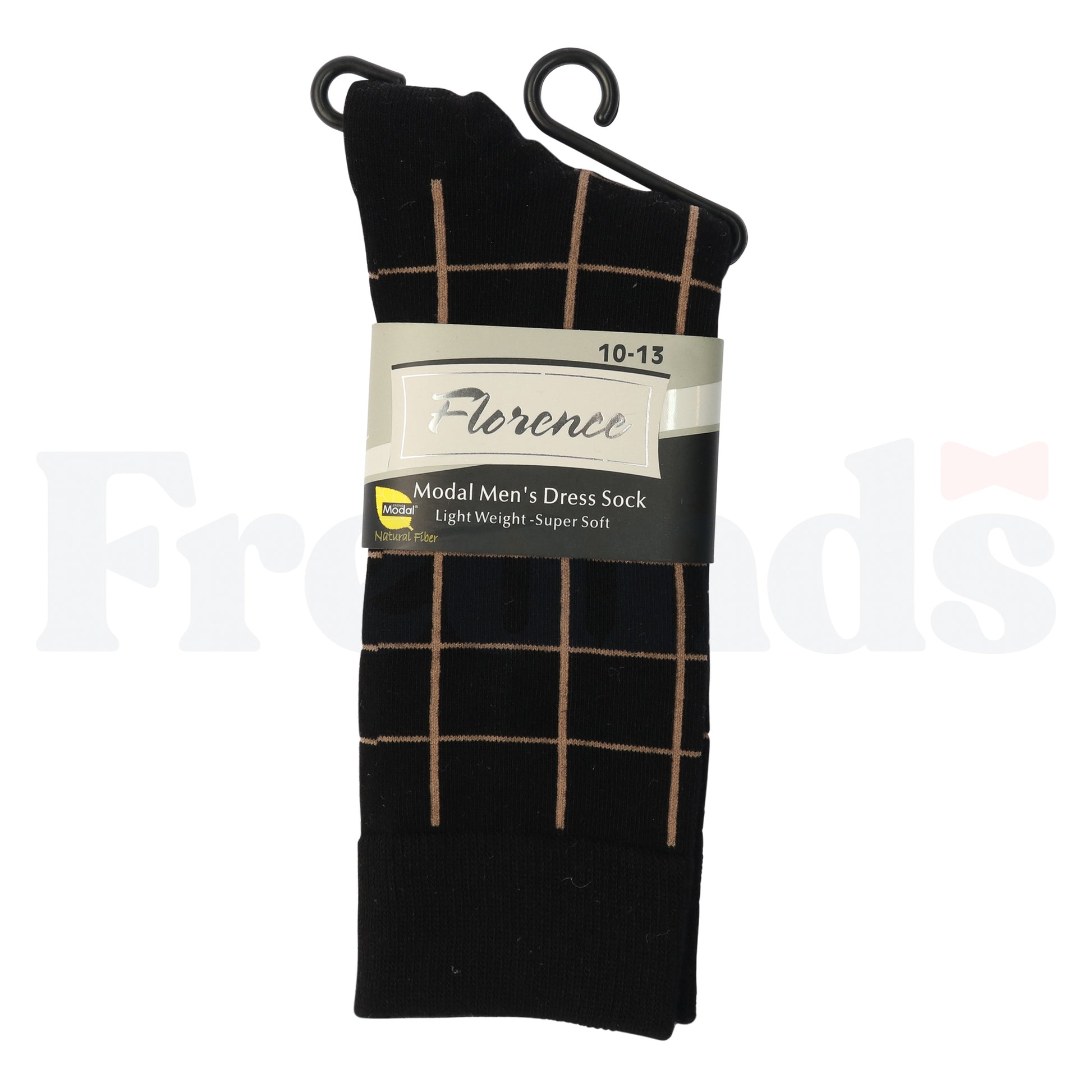 Florence Mens Modal Dress Socks - Colored Plaid - Light Weight - 225 -