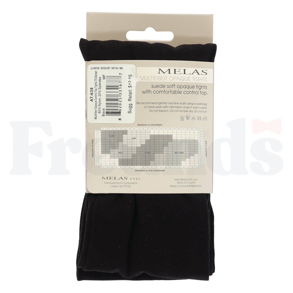 Melas Multifiber Opaque Control Top Tights - 70 Denier - AT-639 -