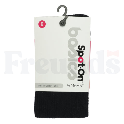 Spot-On Basics Girls Pin Ribbed Cotton Tights - SP-3507 -