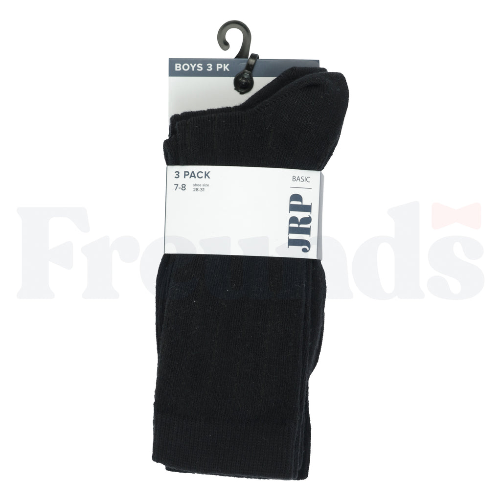 JRP Boys Wide Ribbed Midcalf Socks - 3 Pack -