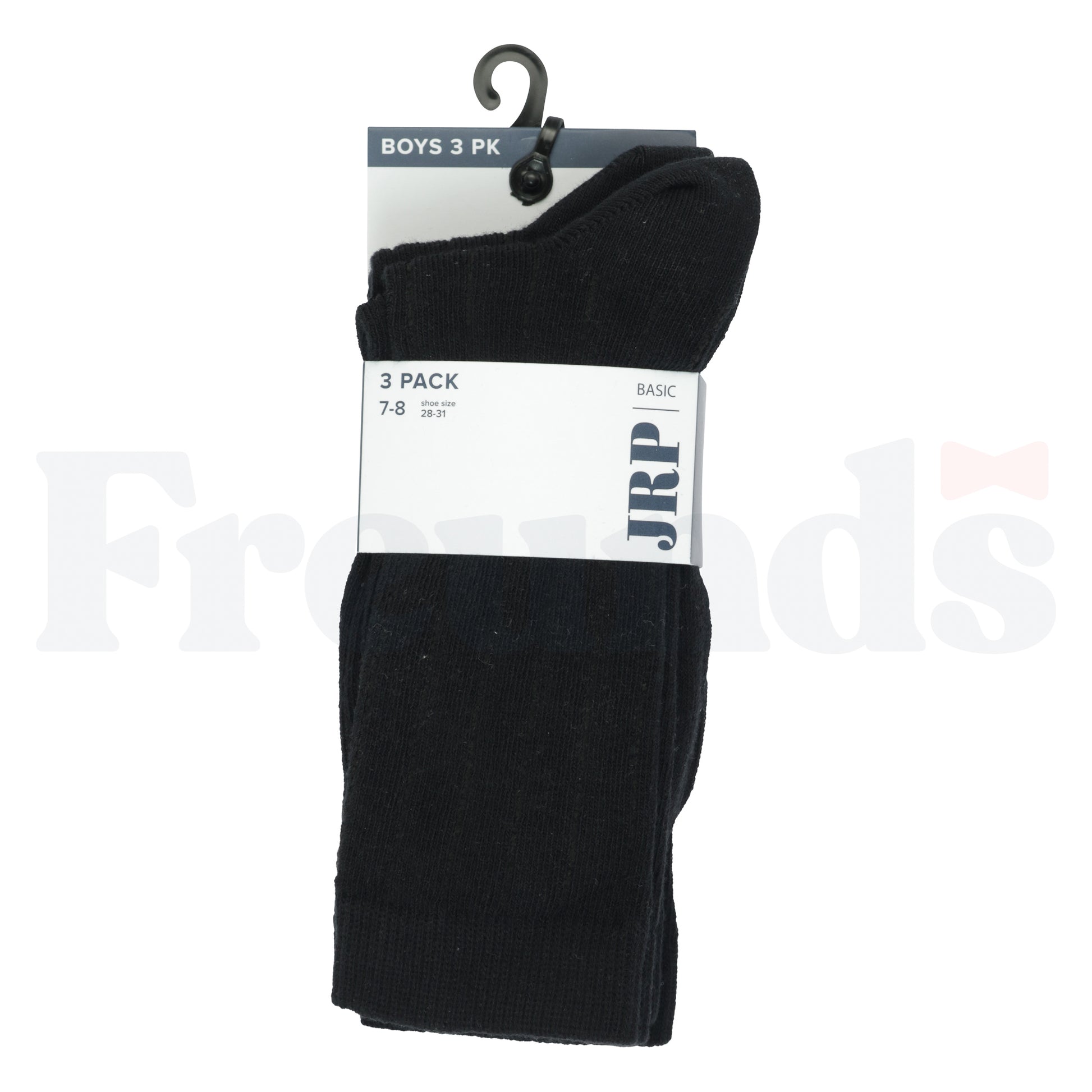 JRP Boys Wide Ribbed Midcalf Socks - 3 Pack -