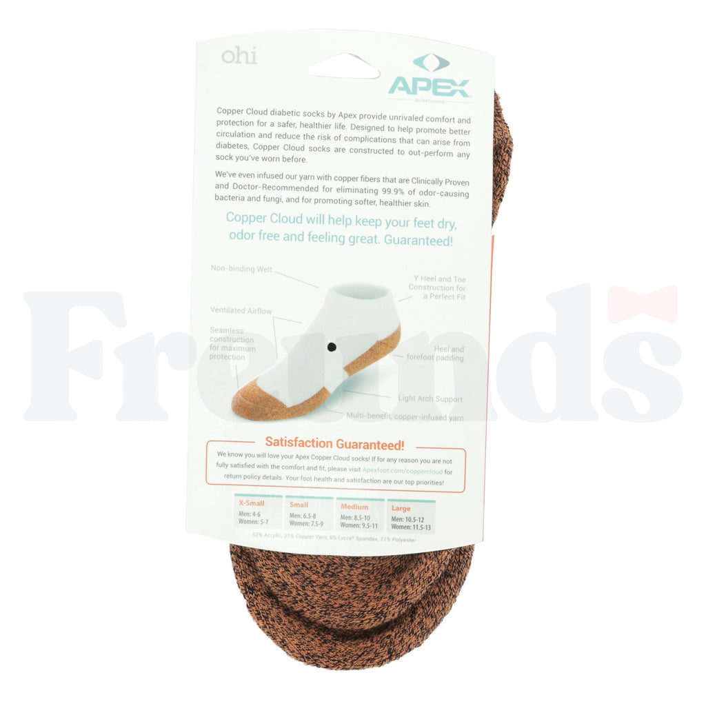 Copper Cloud Black No-Show Socks -