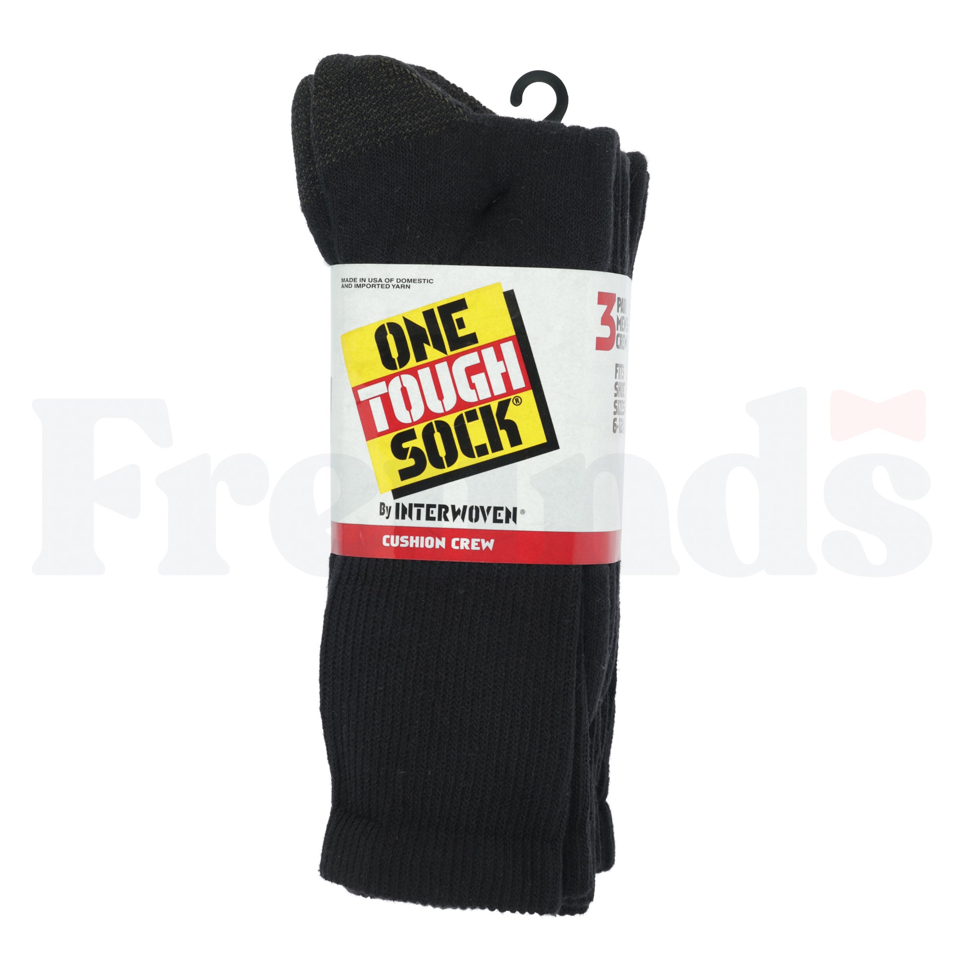 One Tough Sock by Interwoven Ribbed Cushion Socks - 3 Pack -