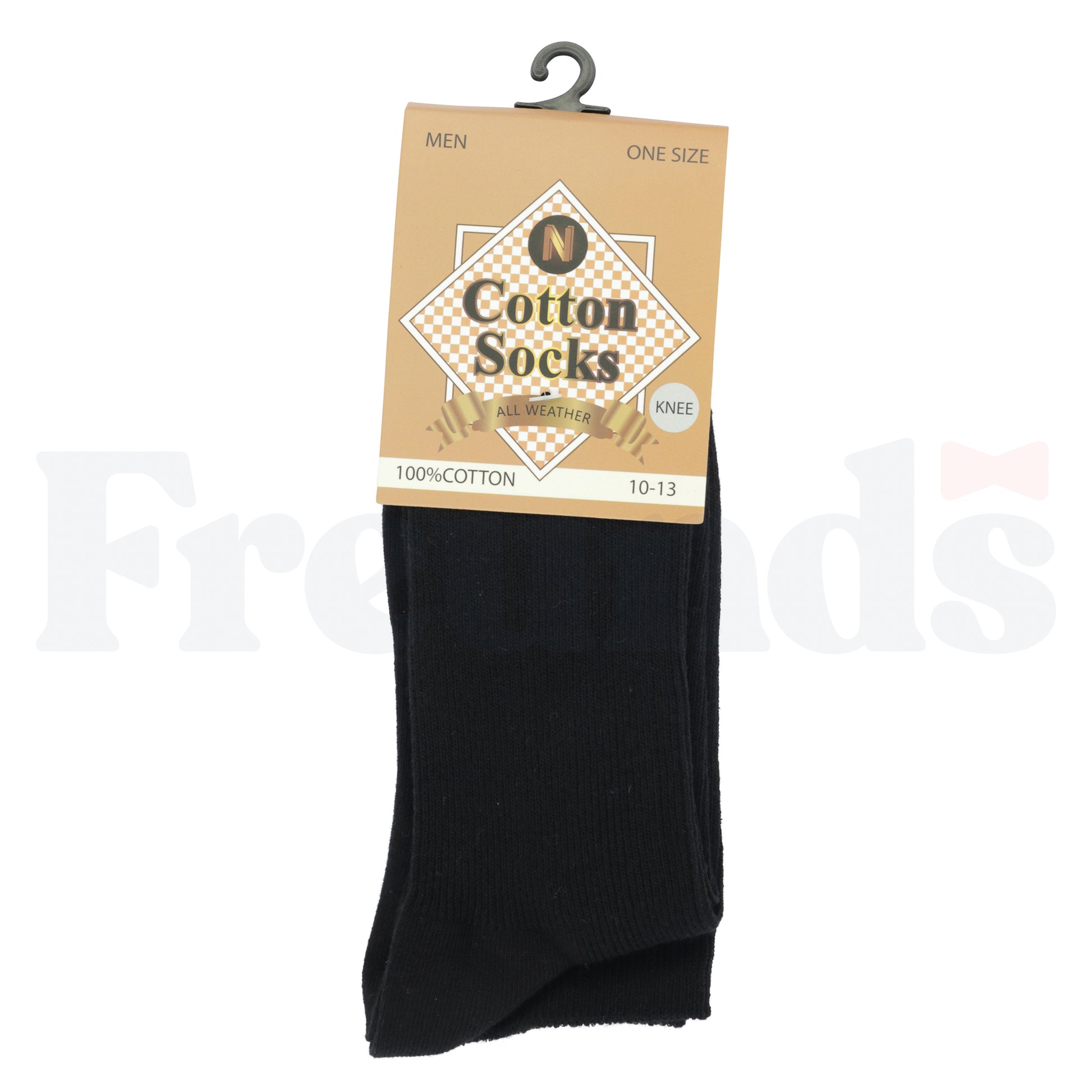 Cotton Socks Mens Crew Socks - 100% Cotton -