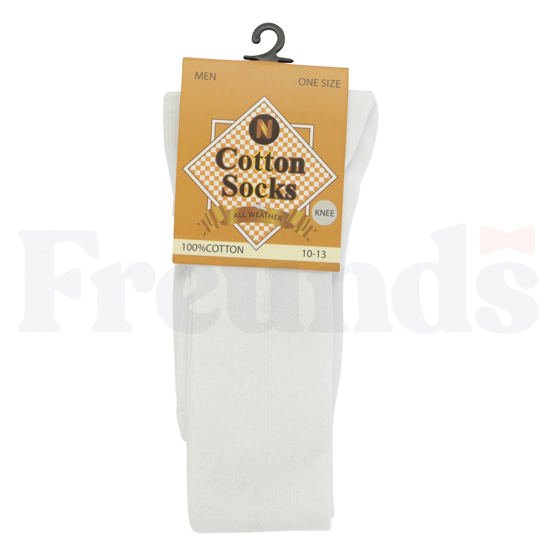 Cotton Socks Mens Crew Socks - 100% Cotton -