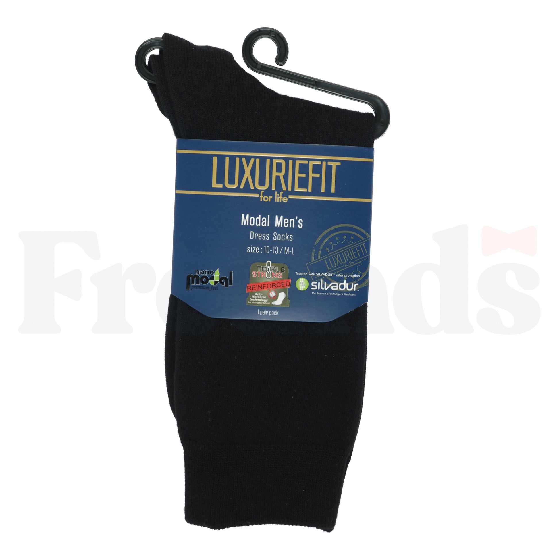 Luxuriefit Mens Modal Flat Short Socks - Black -