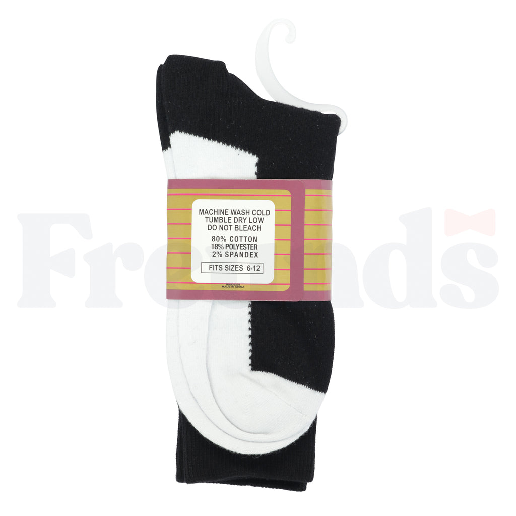 Healthy Walk Black & White Sock - 100% Cotton Sole -