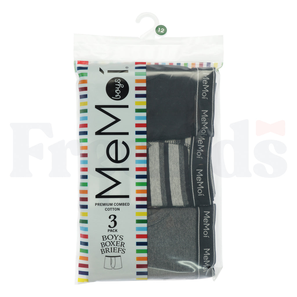 MeMoi Boys Knit Boxer Briefs - MKU1015 - 3 Pack -