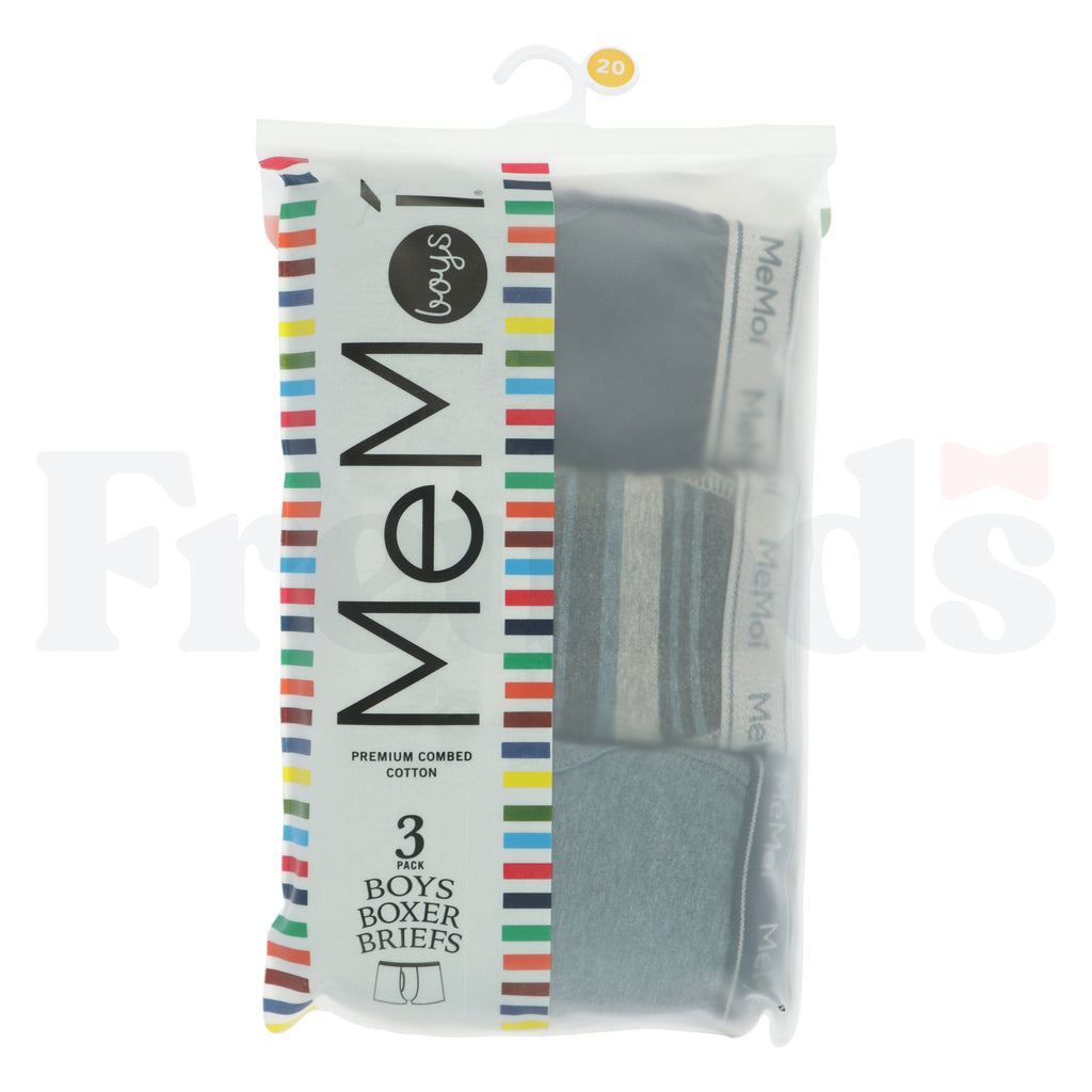 MeMoi Boys Knit Boxer Briefs - MKU1015 - 3 Pack -