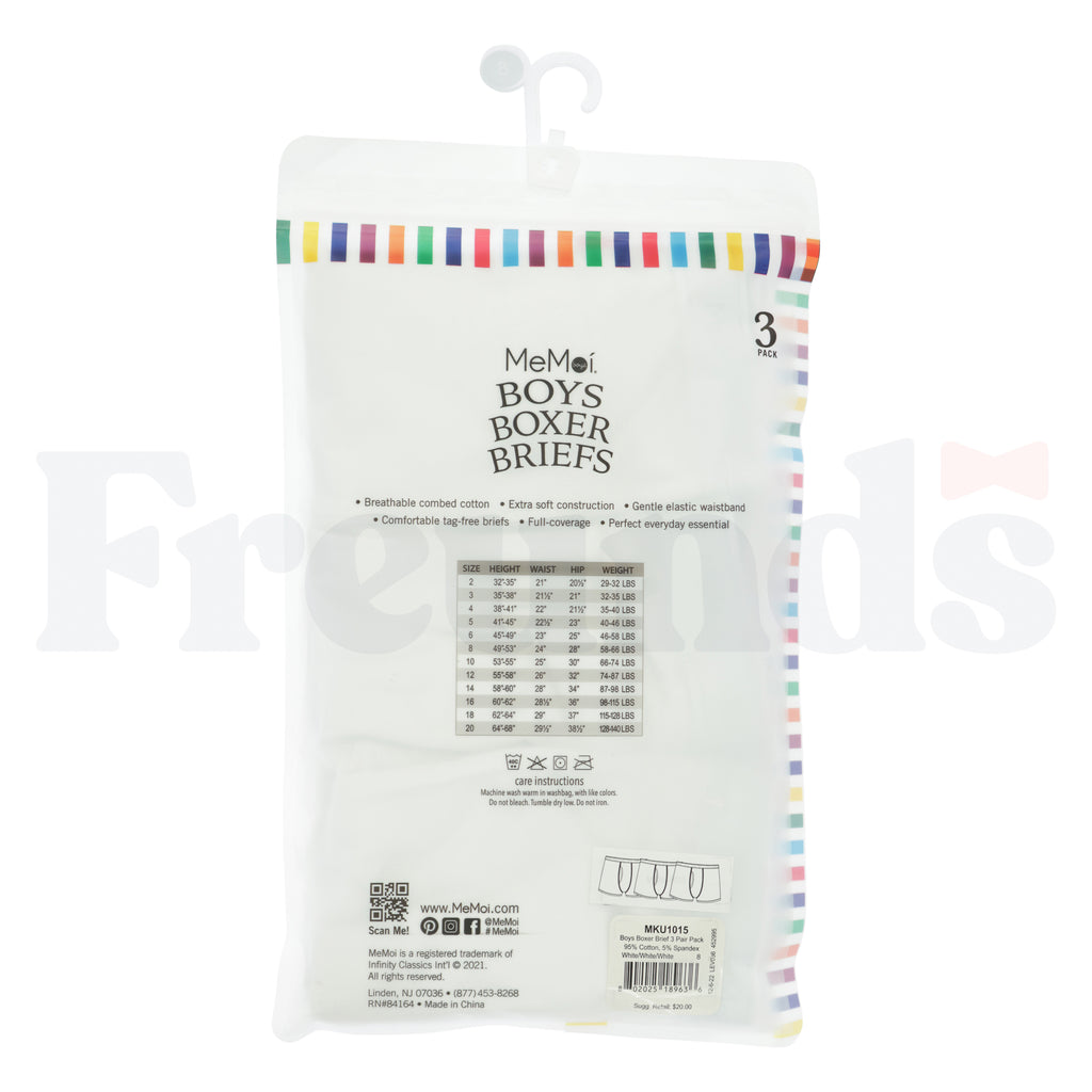 MeMoi Boys Knit Boxer Briefs - MKU1015 - 3 Pack -