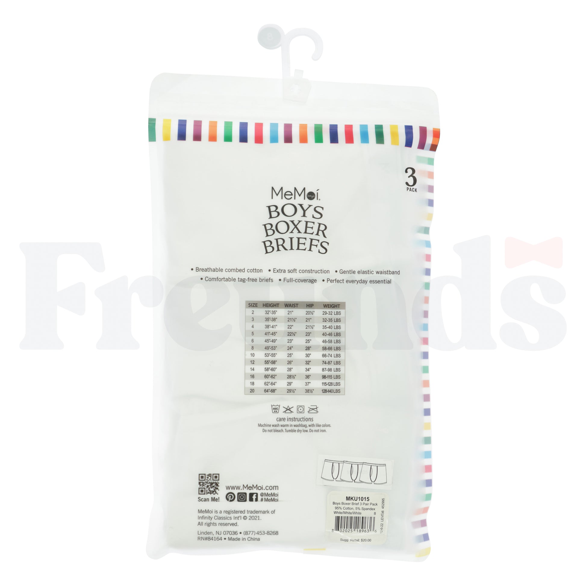 MeMoi Boys Knit Boxer Briefs - MKU1015 - 3 Pack -