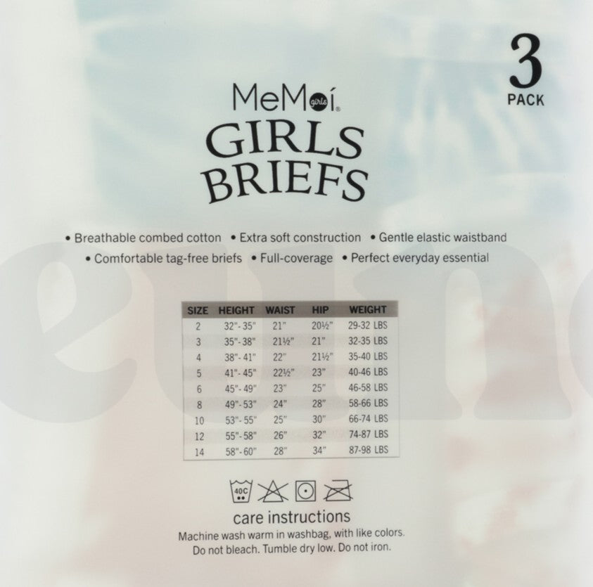 MeMoi Girls Panties - Ditsy Floral Multi  - MKU1101 - 3 Pack -