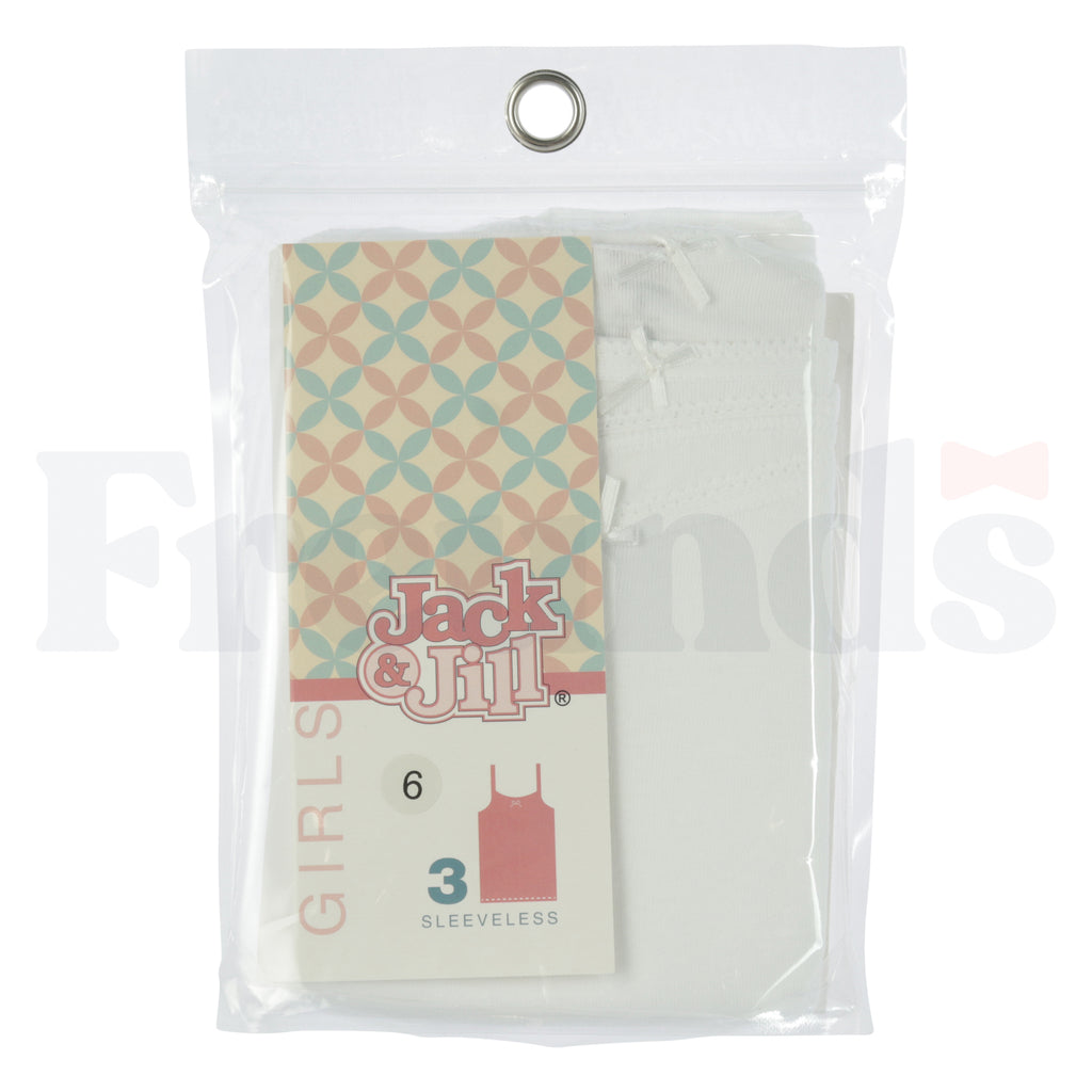 Jack & Jill Girls Sleeveless Undershirts - Spaghetti Strap - 3 Pack -