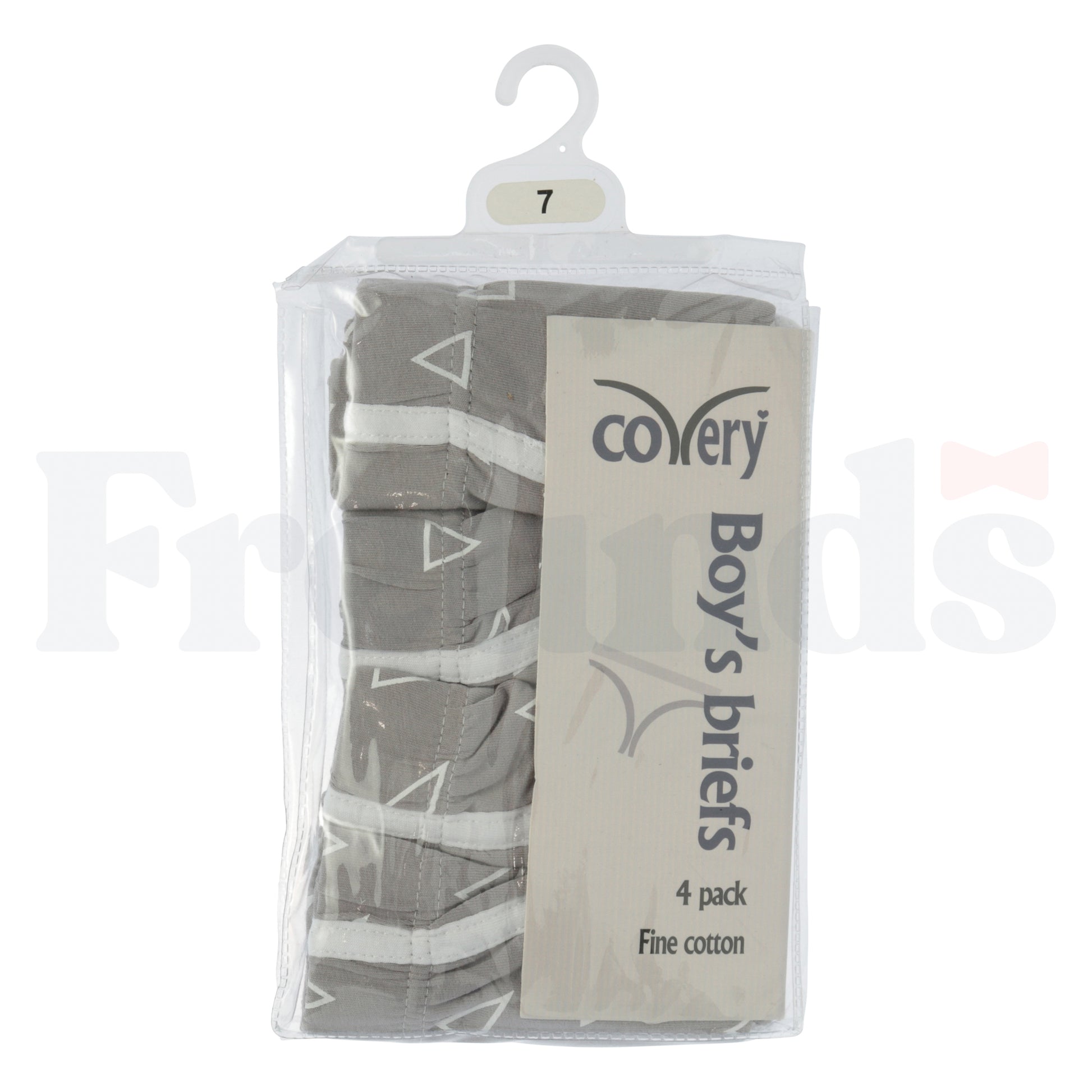 Covery Boys Printed Briefs - Triangle Print - 4 Pack -
