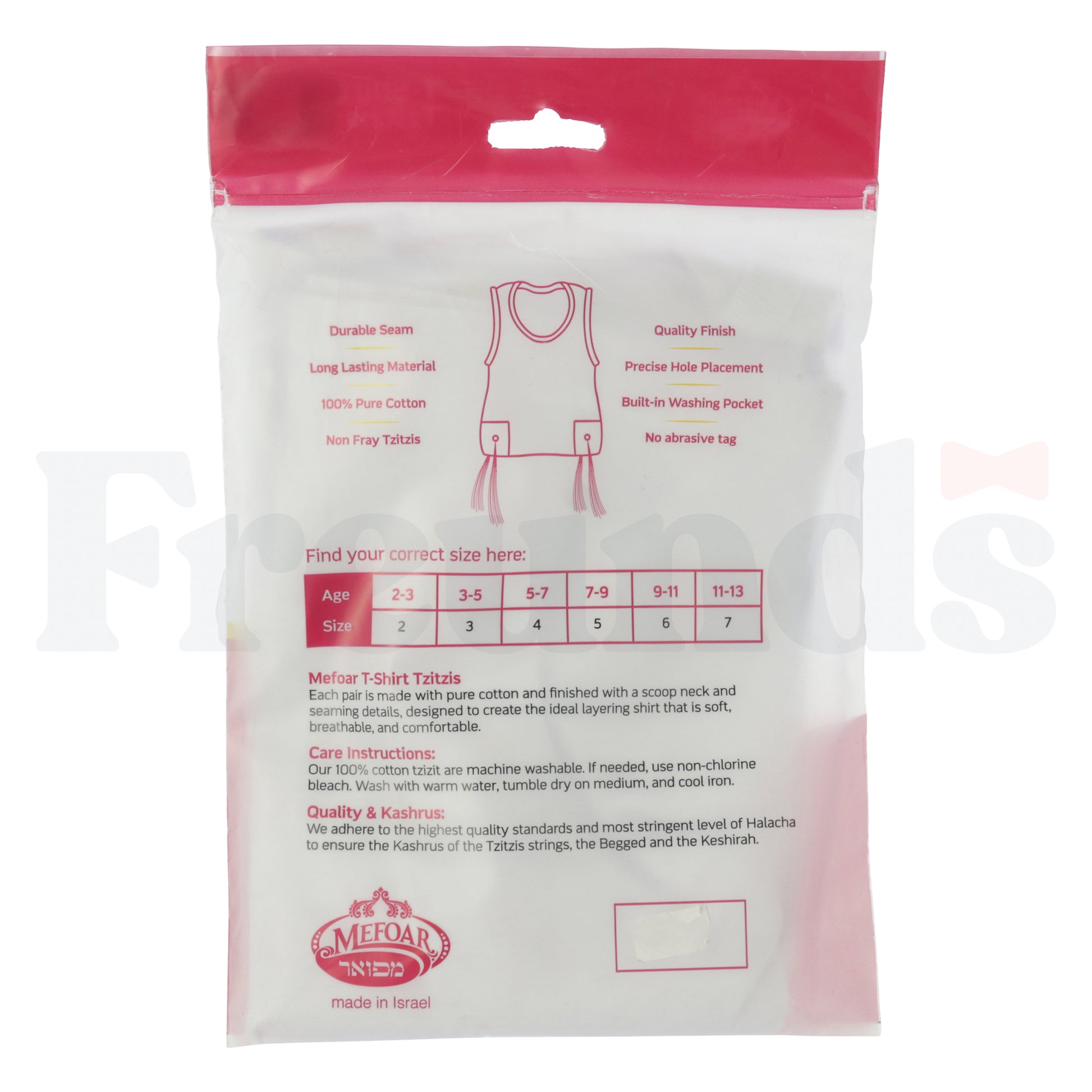 Mefoar Undershirt Tzitzis Meyuchad - Round Neck -