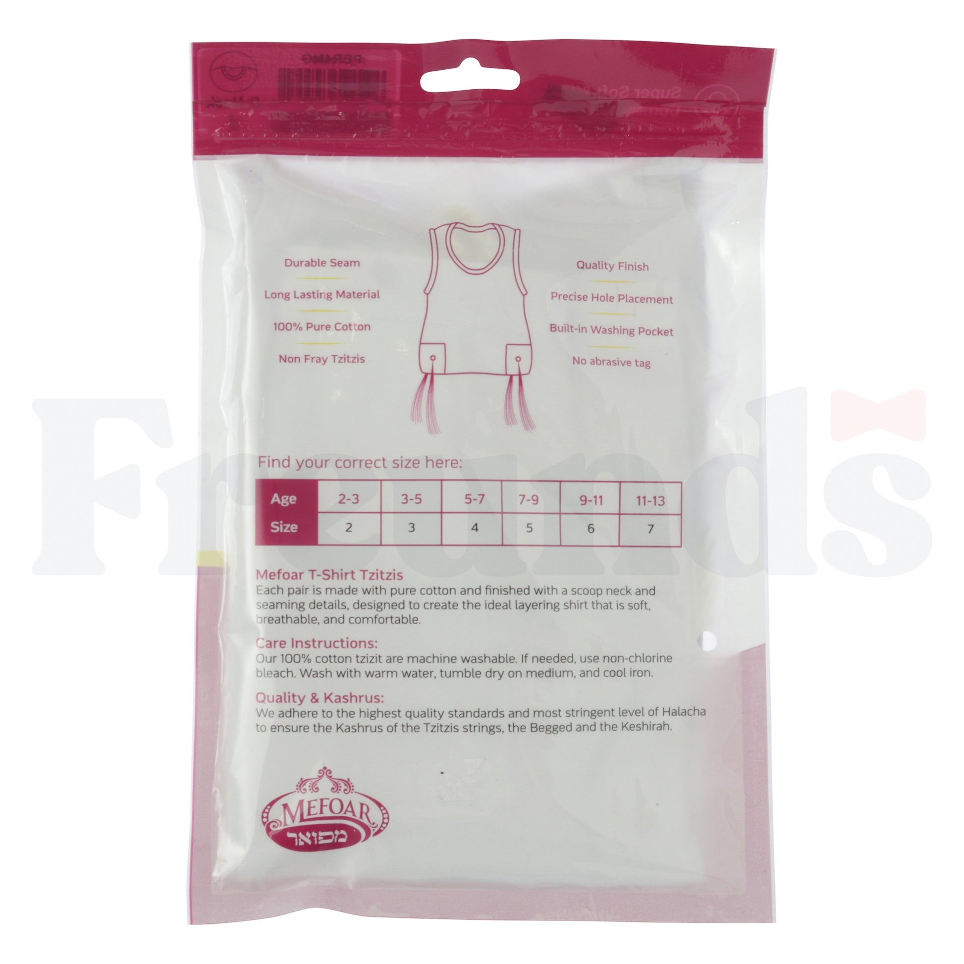 Mefoar Undershirt Tzitzis Meyuchad - V-Neck -