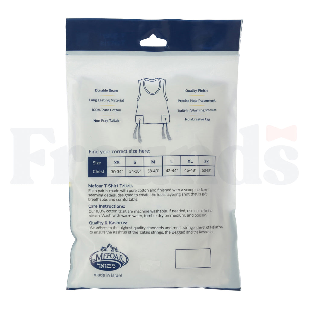 Mefoar Undershirt Tzitzis Meyuchad - Round Neck -