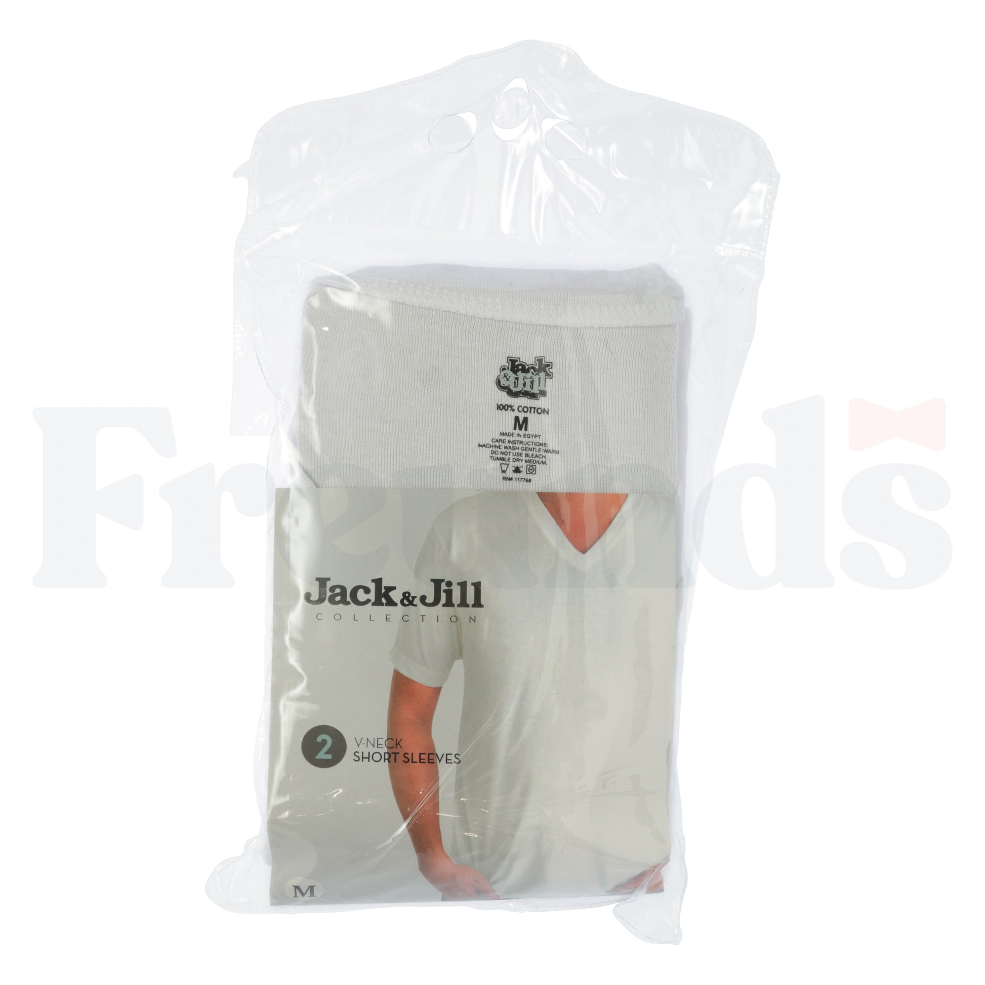 Jack & Jill Mens V-Neck T-Shirt - 2 Pack -