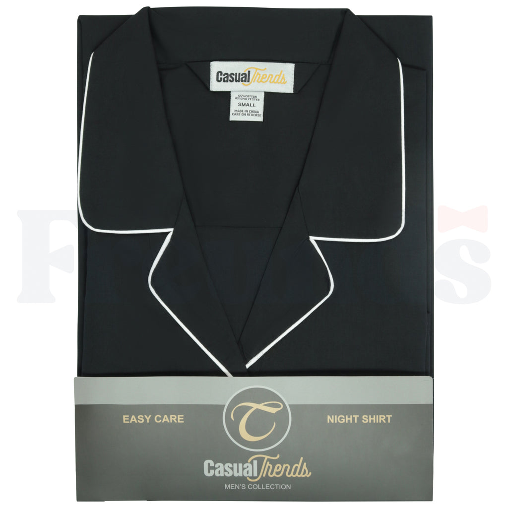 Casual Trends Mens Nightshirt - Solid Design -