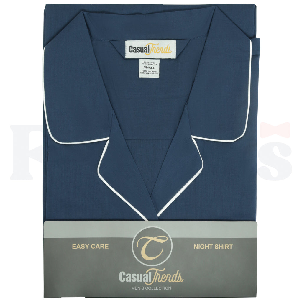 Casual Trends Mens Nightshirt - Solid Design -