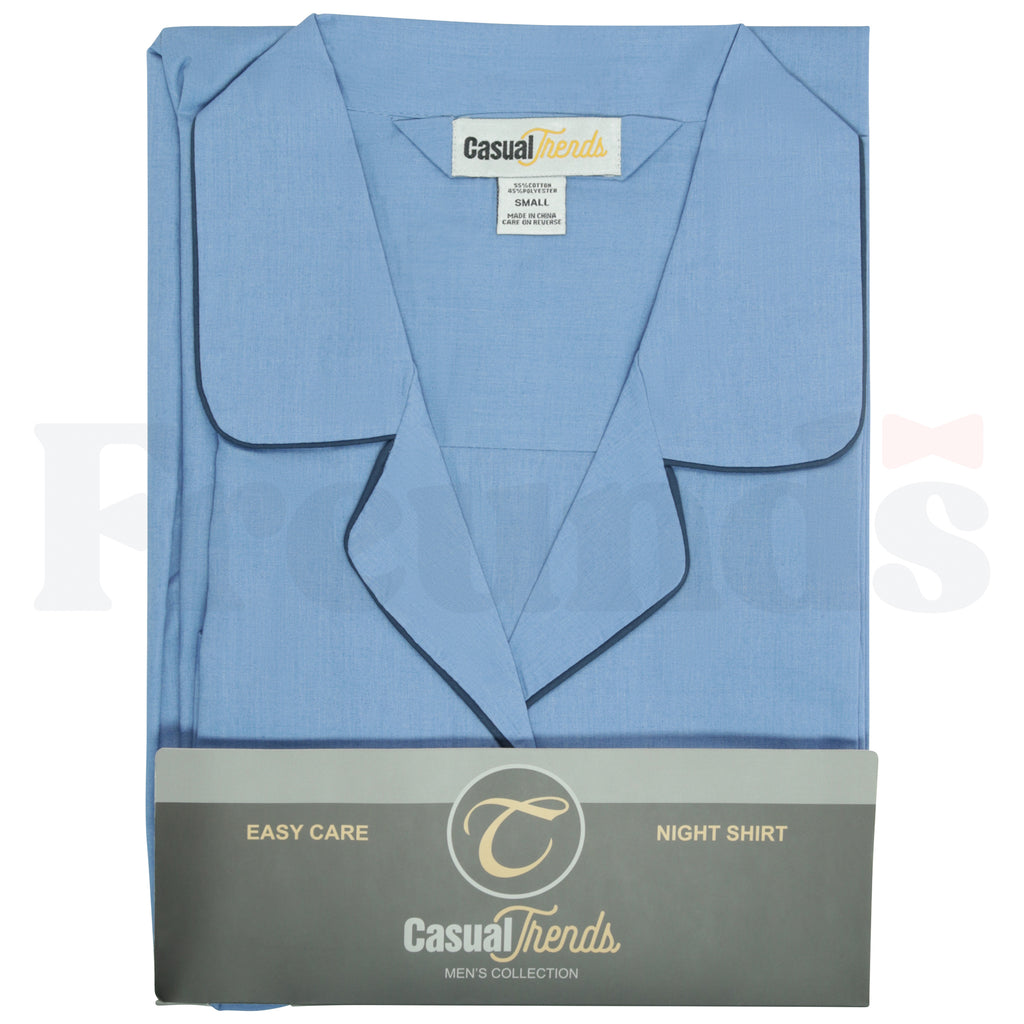Casual Trends Mens Nightshirt - Solid Design -